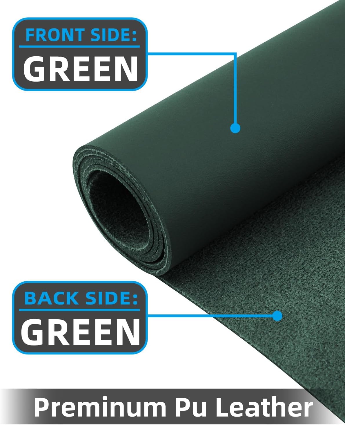 PULeather Non-Slip Desk Mat, Large Mouse Pad & Laptop Desk Pad - Waterproof Writing Pad for Office & Home (Dark Green, 35.4" x 17")