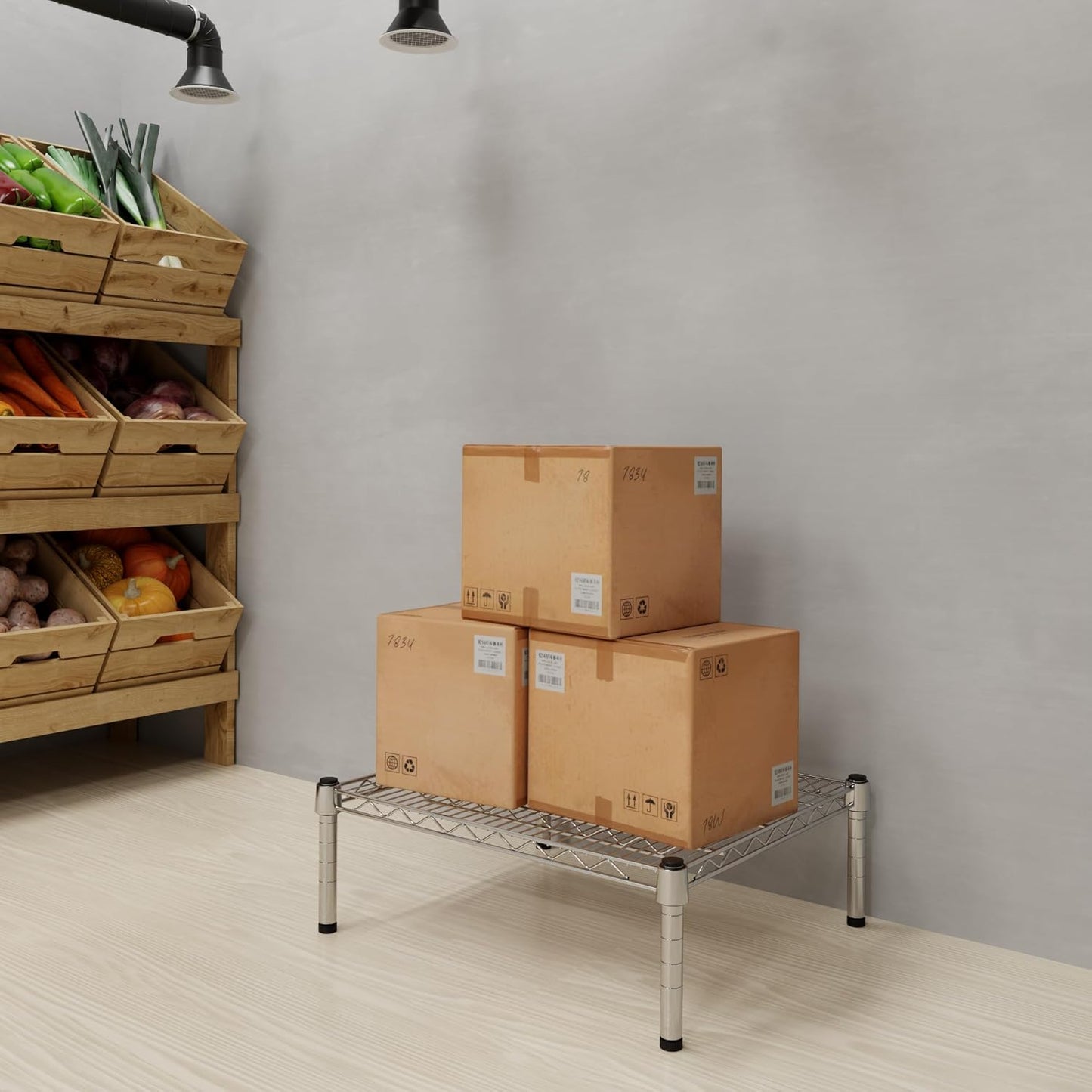 21" Deep x 24" Wide x 8" Height Wire Shelving Kit | 1-Tier | NSF Commercial Storage Rack Unit