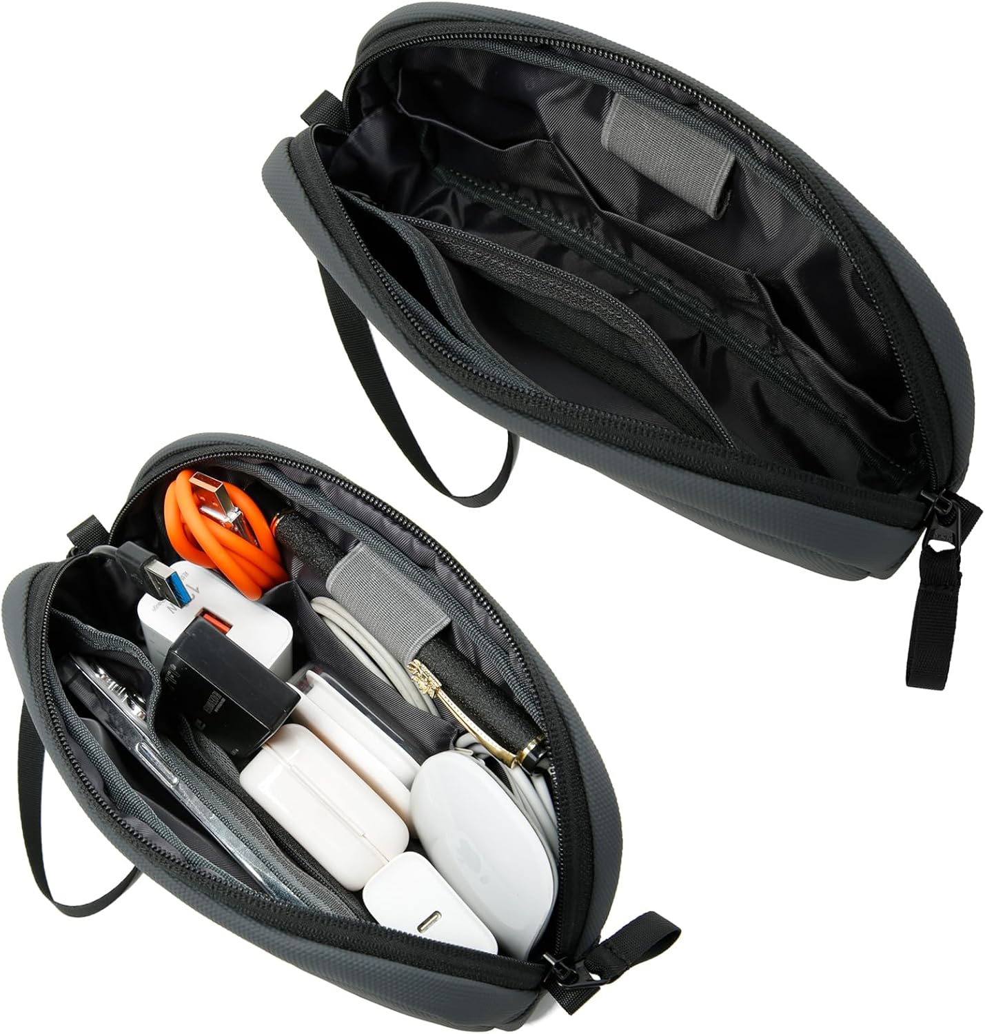 BANGE Tech Organizer Travel Case,Tech Accessories Pouch Carry Storage Bag for Charger, Cord, Hard Drive, Phone, Power Bank, Travel Essentials