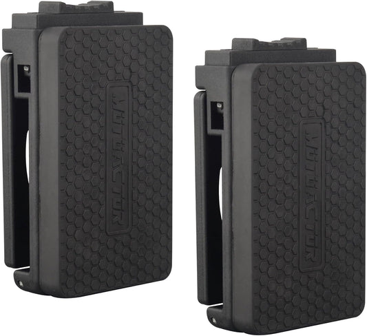 MUTUACTOR Magnetic Belt Clip Heav Duty, 2PCS Super Strong Tool Belt Tool Holster,Anti-Slip Rubber Coated Magnetic Belt Clip for Organizing Screwdrivers Hammers Wrenchs