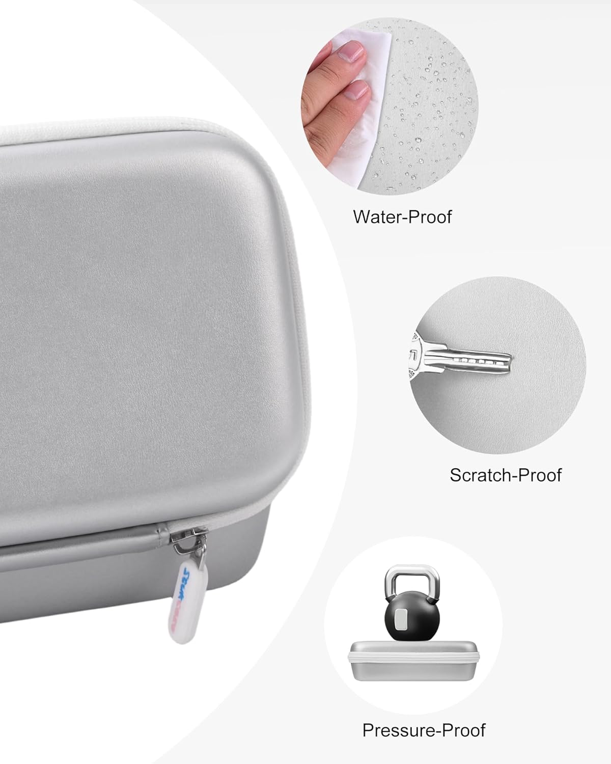 Stukkaze Memory Card Case - Water-Resistant & Anti-Shock 36 Slot Holder, 27 Micro SD & 9 SD/SDHC/SDXC Cards Organizer for Camera - Silver