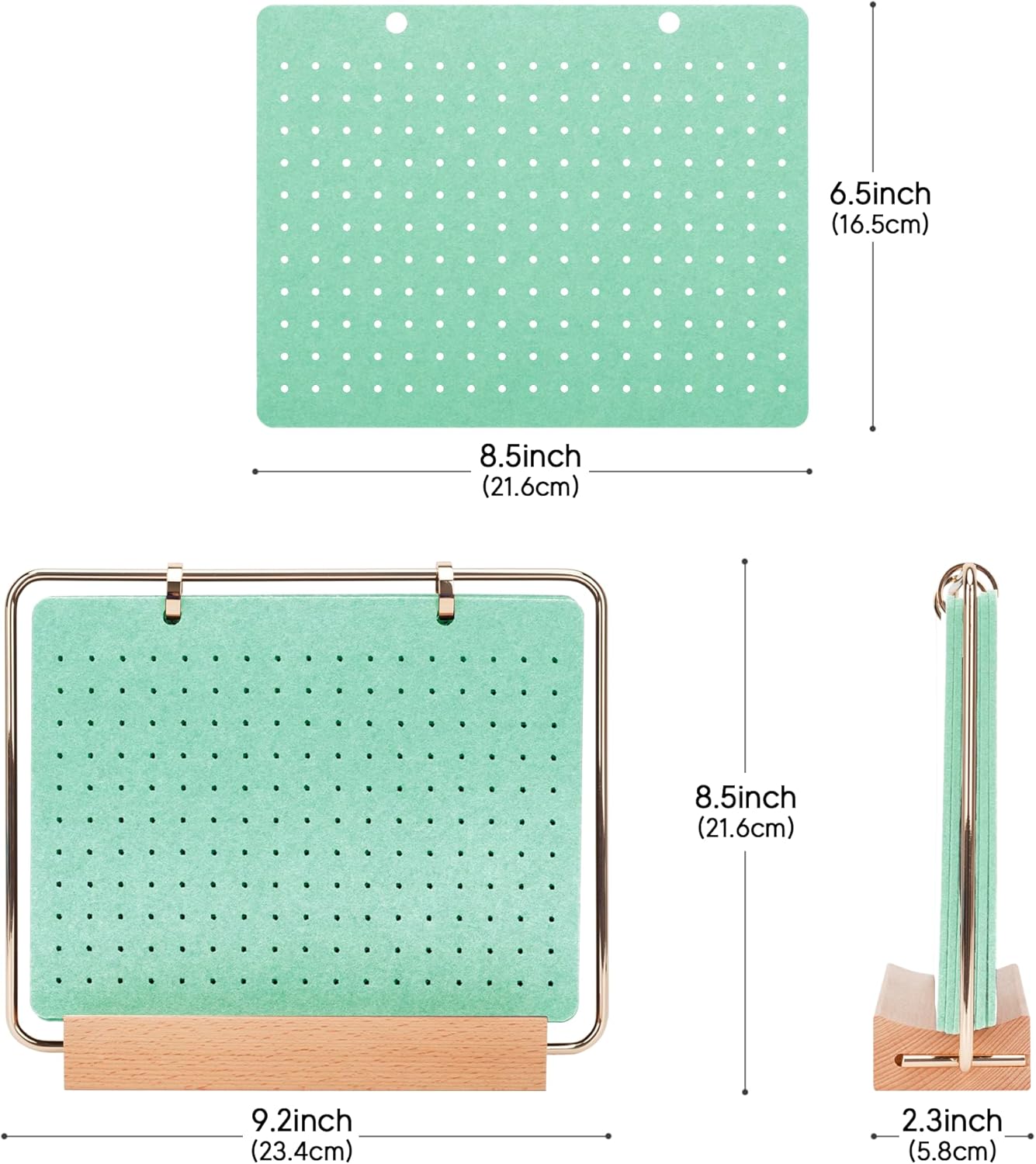 PACMAXI Pin Display Organizers, Brooch Pin Holder, Enamel Pin Display Pages for Store 180+ Pins, Pin Collection Storage Calendar Wooden Stand with 6 Pages (Not Include Any Accessories)（Green）