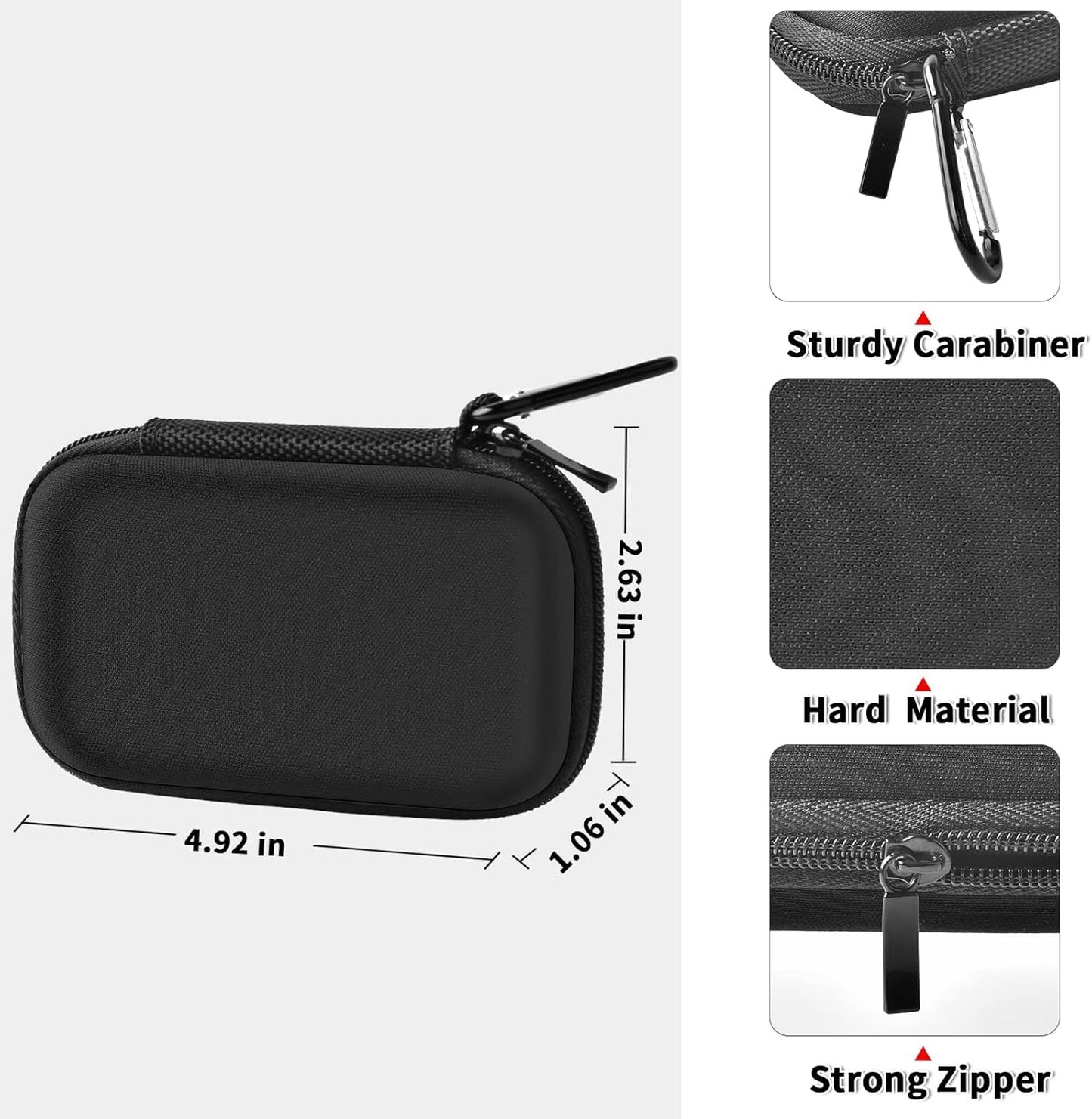 Case for SanDisk 1TB 2TB 500GB 4TB/for SanDisk PRO Extreme Portable SSD, External Solid State Hard Drive Storage Holder for SDSSDE61/ SDSSDE60/ SDSSDE81/SDSSDE30/SDSSDE60(Box Only)(Fullblack)