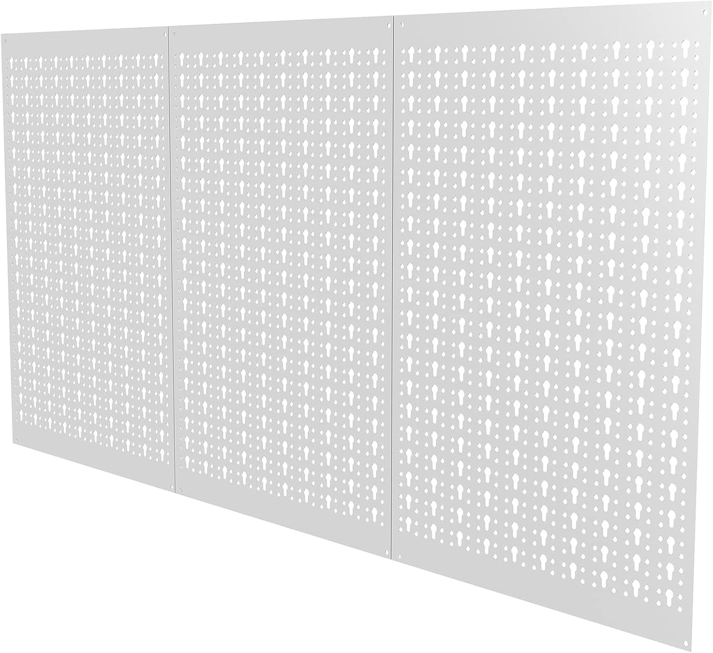 TORACK 3 PCS Metal Pegboard Panels(16x24 inch) for Wall Garage Tools Storage Pegboard for Workbench, Modular Peg Board Tool Organizer Board Kit(Pack of 3, Grey)