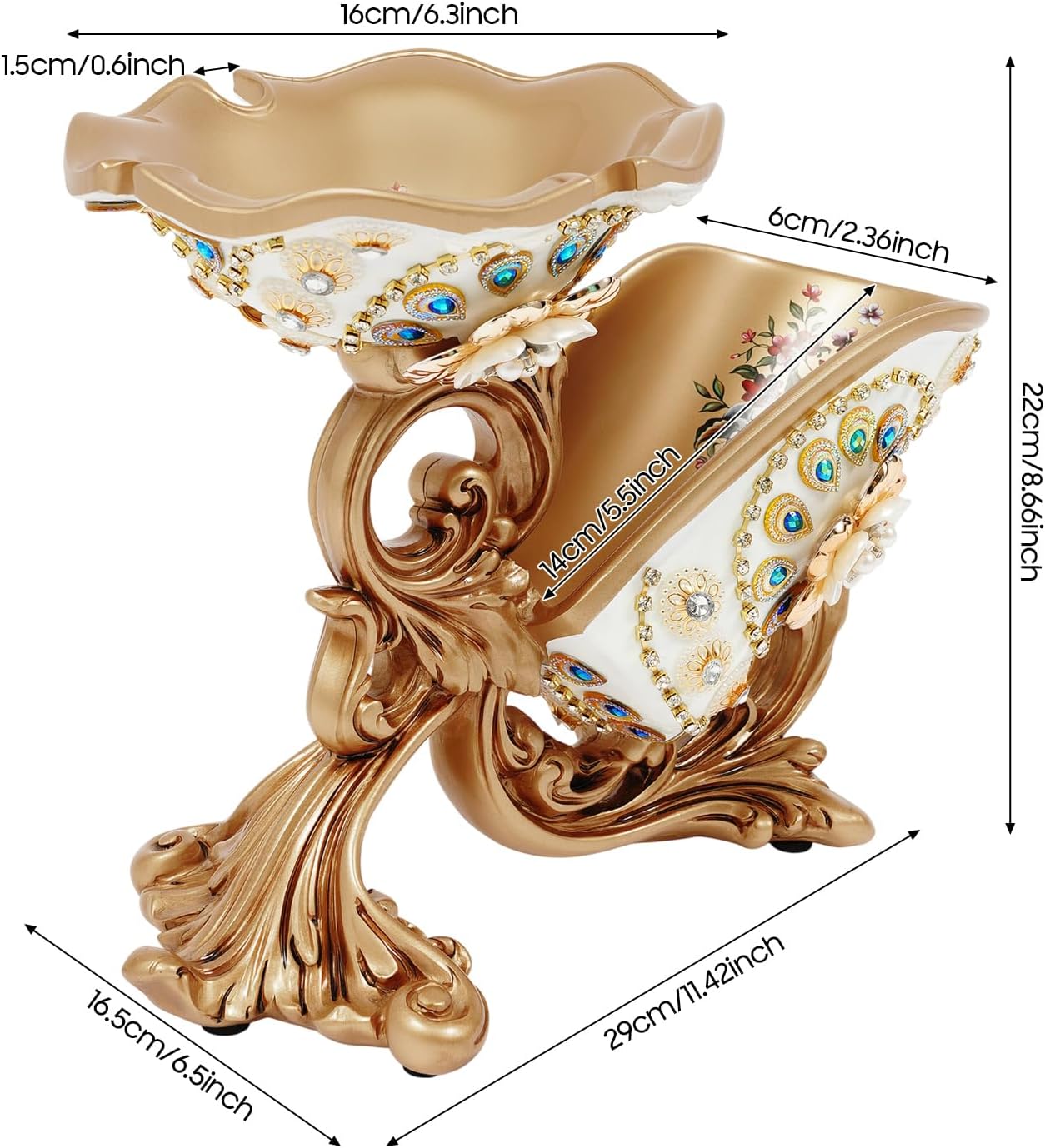 Wine Bottle Holder, Gold Wine Glass Holder Countertop with Flower Relief, Vintage Tabletop Rack Decor for Home Bar Restaurant Club Hotel