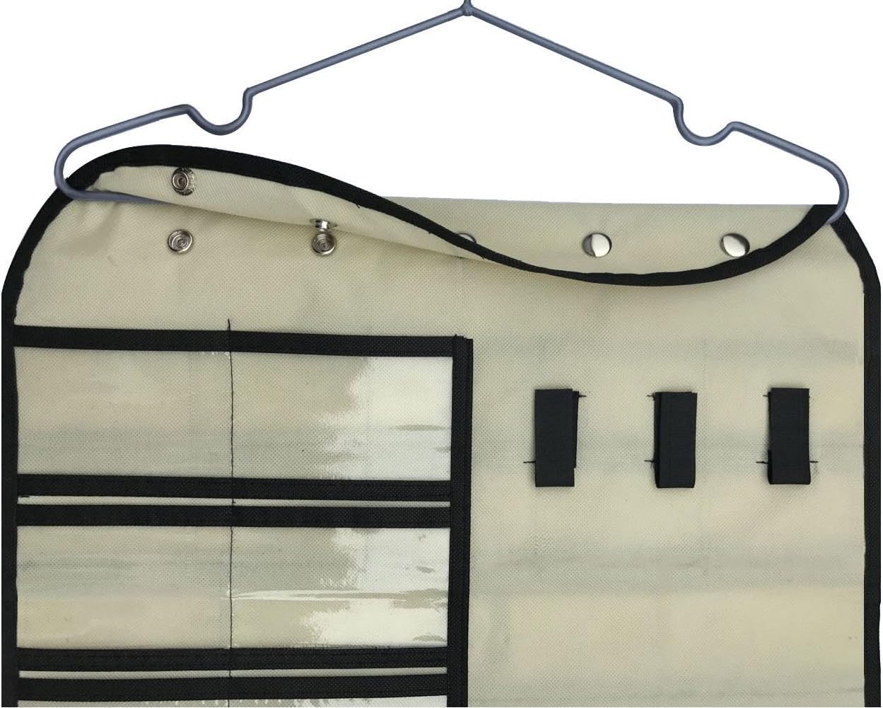 BB Brotrade Hanging Jewelry Organizer,Accessories Organizer,56 Pocket Organizer for Holding Jewelries (Beige-56 Pockets)