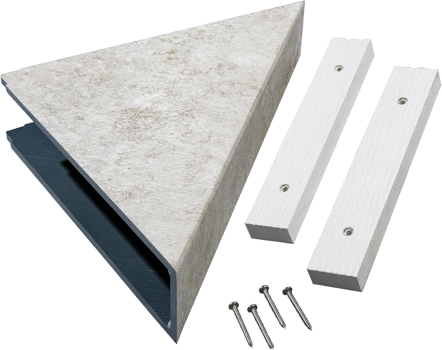 Palisade Vinyl Waterproof Corner Shower Shelf in Rain Cloud