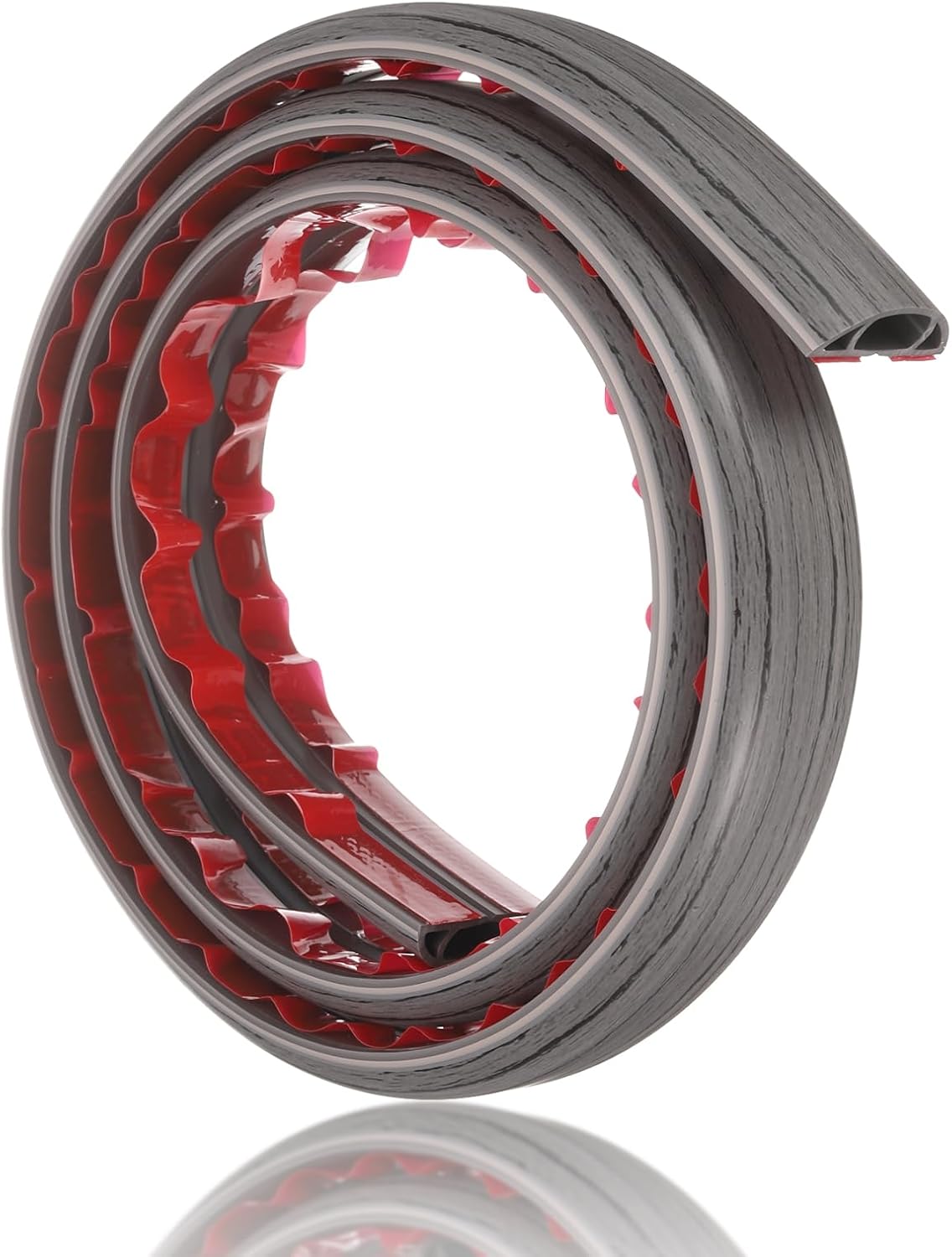 HARFINGTON 4ft Cord Cover Floor W0.6 x H0.33 Inner Channel PVC Hide Extension Cable Floor Wire Hider Wire Covers Protector for Prevent Cable Trips Cables Management, Dark Grey