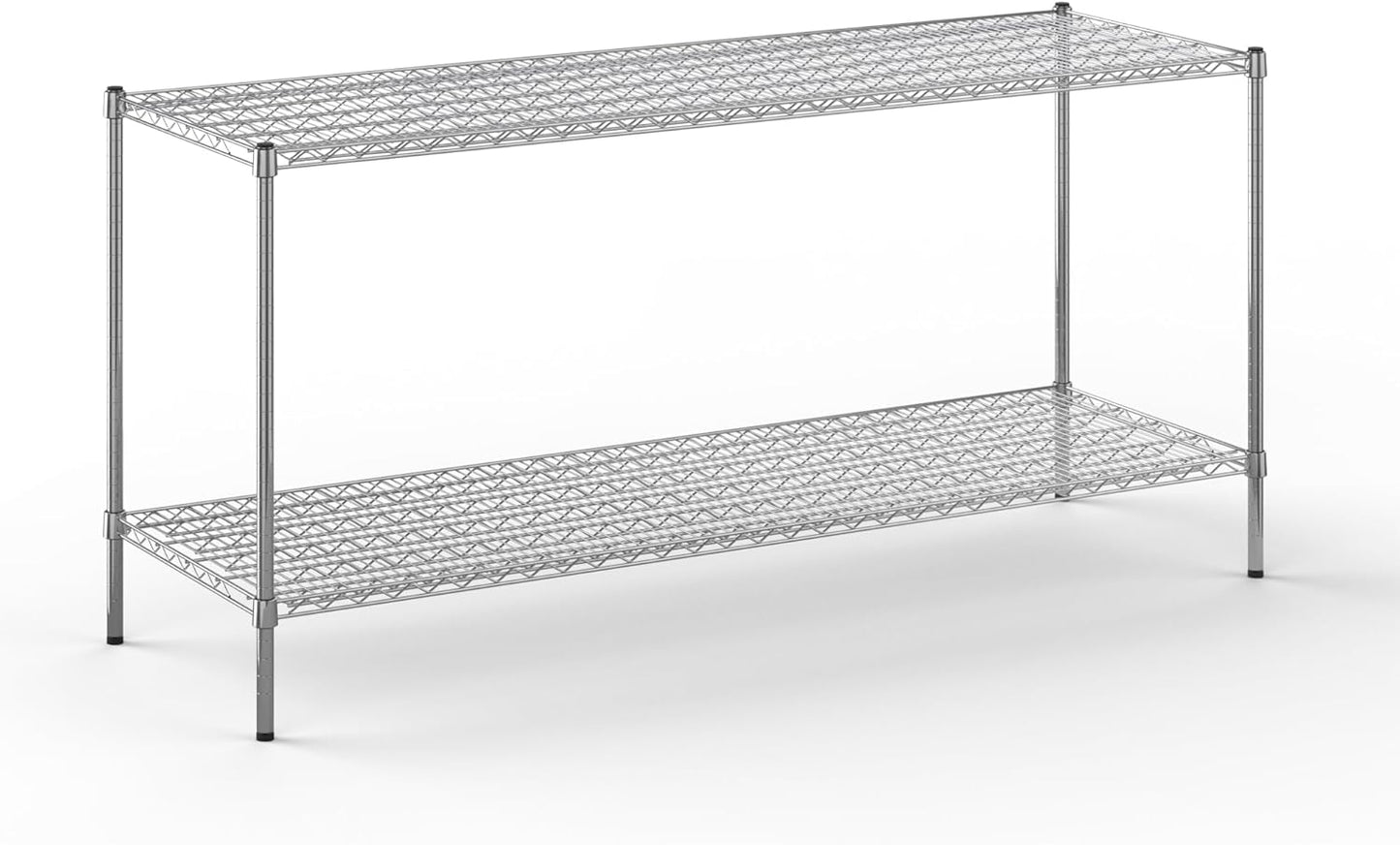 24" Deep x 72" Wide x 34" Height Wire Shelving Kit | 2-Tier | NSF Commercial Storage Rack Unit