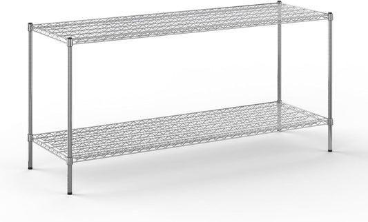 24" Deep x 72" Wide x 34" Height Wire Shelving Kit | 2-Tier | NSF Commercial Storage Rack Unit