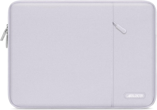MOSISO Laptop Case 13.3 inch, 13-13.3 inch Laptop Sleeve Compatible with MacBook Air/Pro 13/Pro 14 M5 M4 M3 M2 M1, HP Dell ASUS Lenovo,Polyester Vertical Computer Sleeve Bag with Pocket, Dusty Lilac