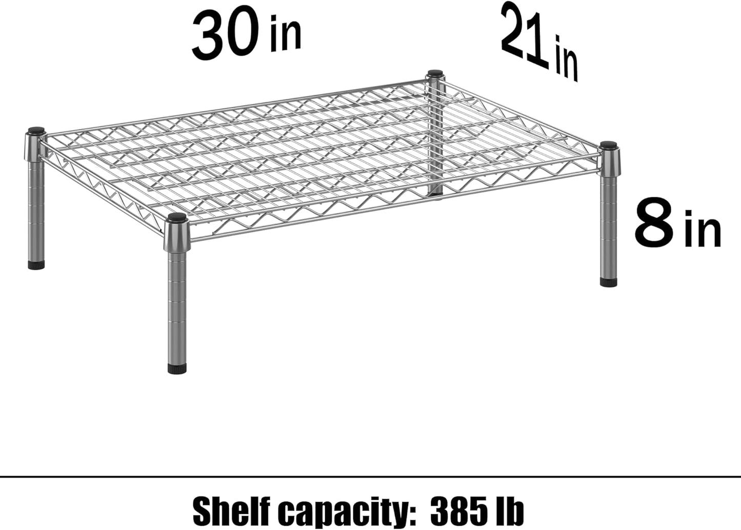 21" Deep x 30" Wide x 8" Height Wire Shelving Kit | 1-Tier | NSF Commercial Storage Rack Unit