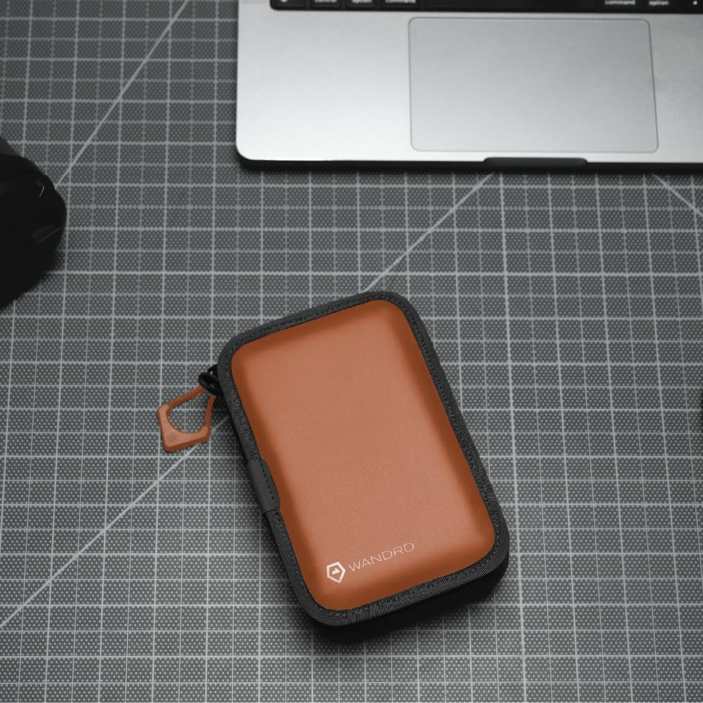 WANDRD Memory Card Case - Durable SD, Micro SD Card Holder for Creators | Camera Accessories & Electronics Organizer for Travel (Sedona Orange)