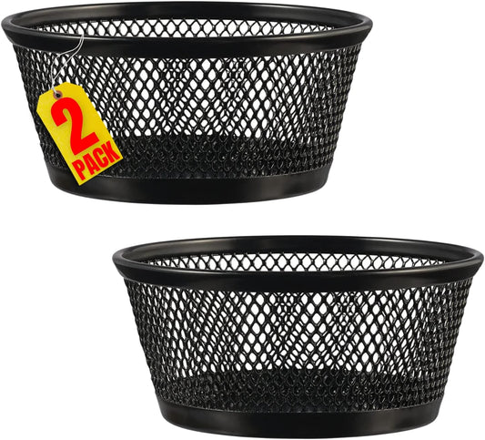 1InTheOffice Mesh Paper Clip Holder for Desk, Paperclip Holder, 2 Pack