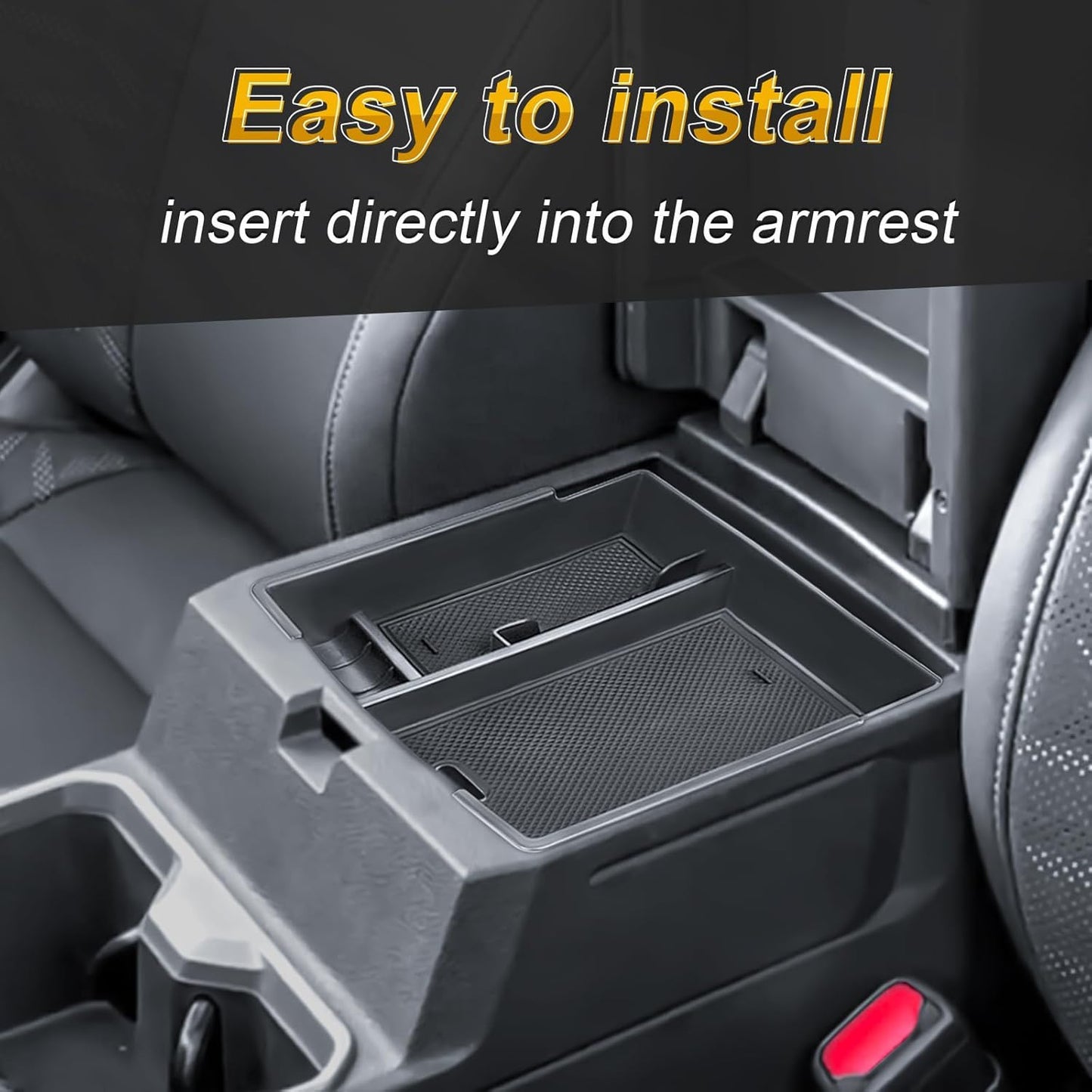 Center Console Organizer Compatible with 2024 2025 Toyota Tacoma Console Armrest Storage Box Interior Insert Storage Tray Secondary Accessories