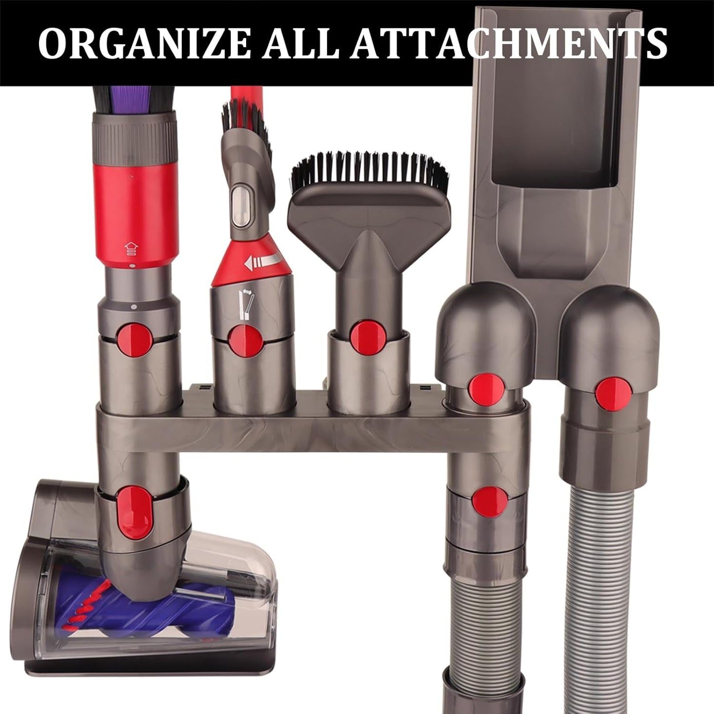Attachments Holder for Dyson GEN 5 V15 V12 V11 V10 V8 V7 Detect Absolute Vacuum Cleaner Acessory Mount, Half-Assembled DIY Accessory Organizer Compatible with Charging Station and Wall