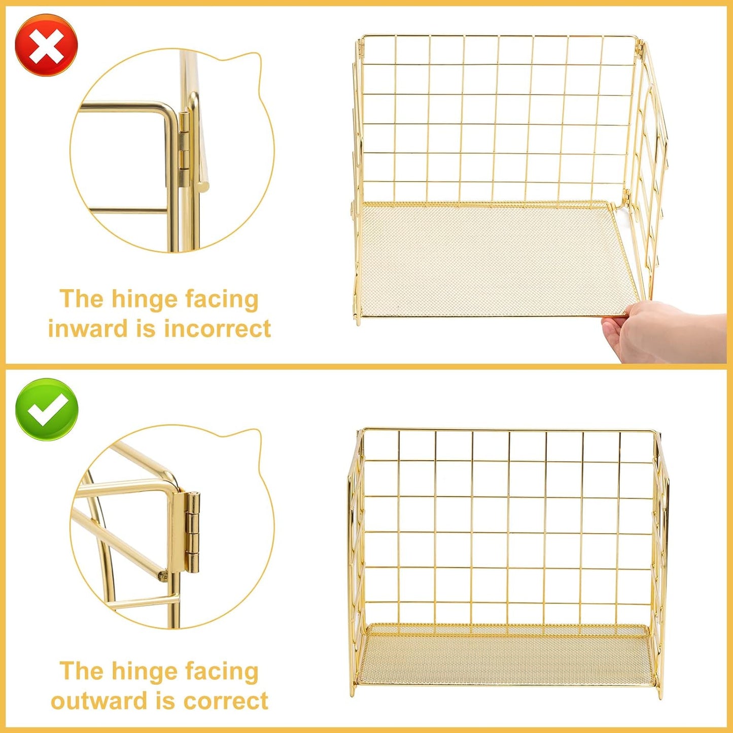 Lavatino Paper Letter Tray Organizer with File Holder, 4-Tier Desk Accessories & Workspace Desk Organizers with Drawer and 2 Pen Holder for Office Supplies (Gold)