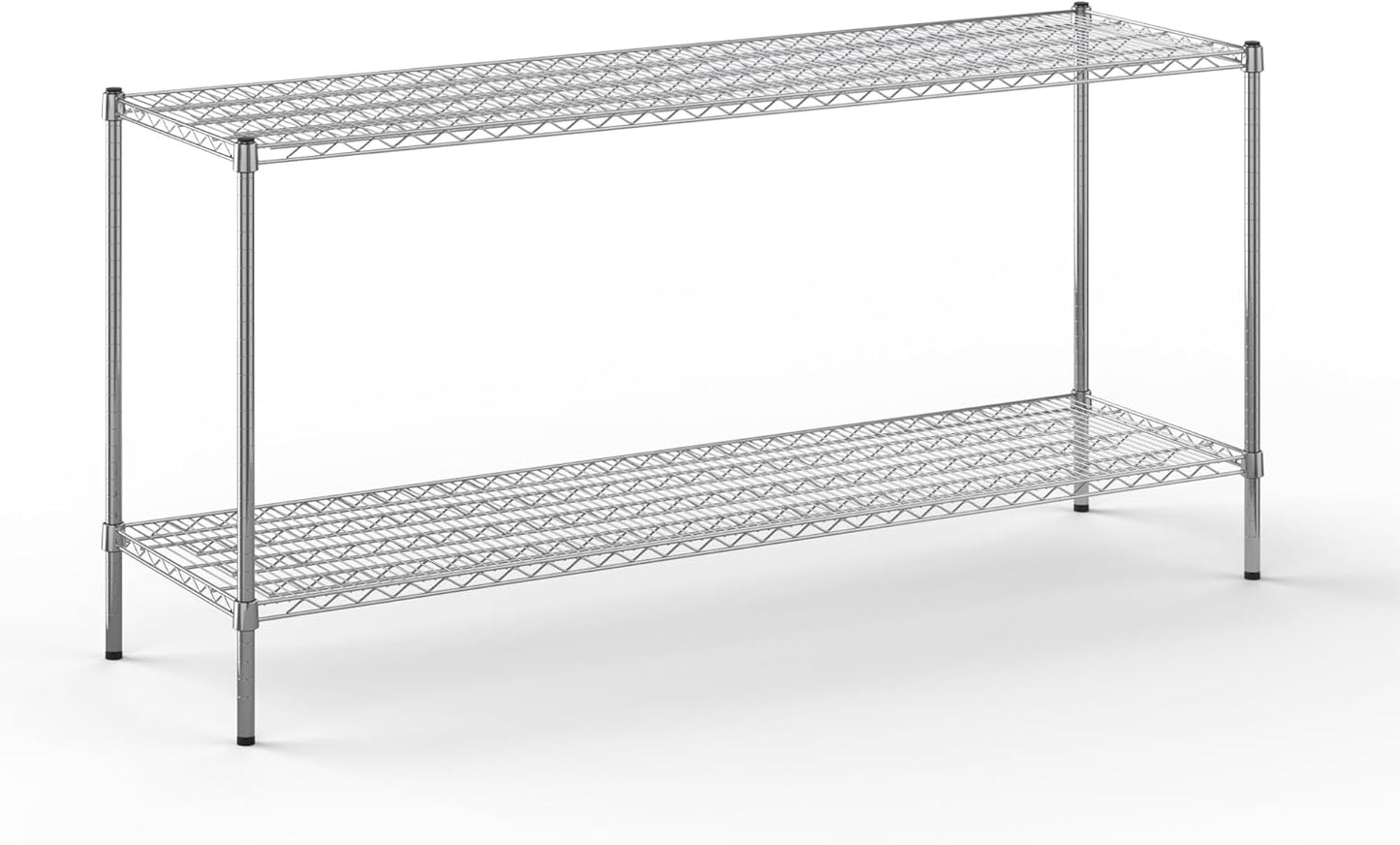 21" Deep x 72" Wide x 34" Height Wire Shelving Kit | 2-Tier | NSF Commercial Storage Rack Unit