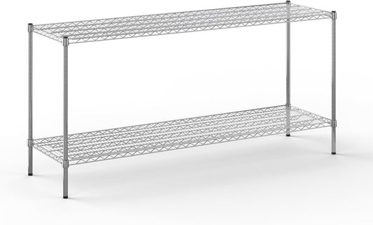 21" Deep x 72" Wide x 34" Height Wire Shelving Kit | 2-Tier | NSF Commercial Storage Rack Unit