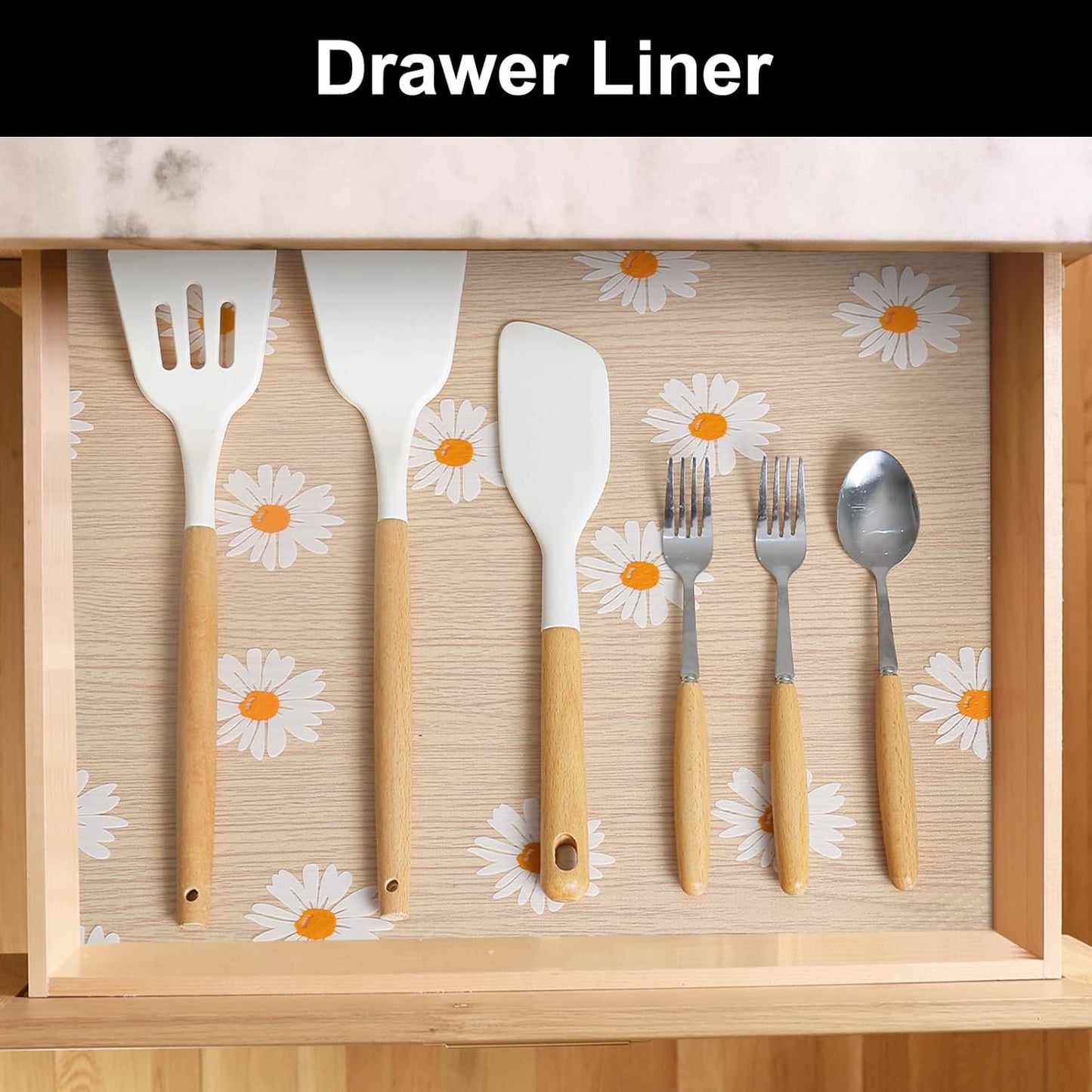 Cooyes Shelf Liner – Premium Non-Adhesive Cabinet & Drawer Liner for Kitchen – Waterproof Shelf Paper with Modern Pattern – Durable EVA Cabinet Mat – Easy to Cut (23.6" W x 118" L)
