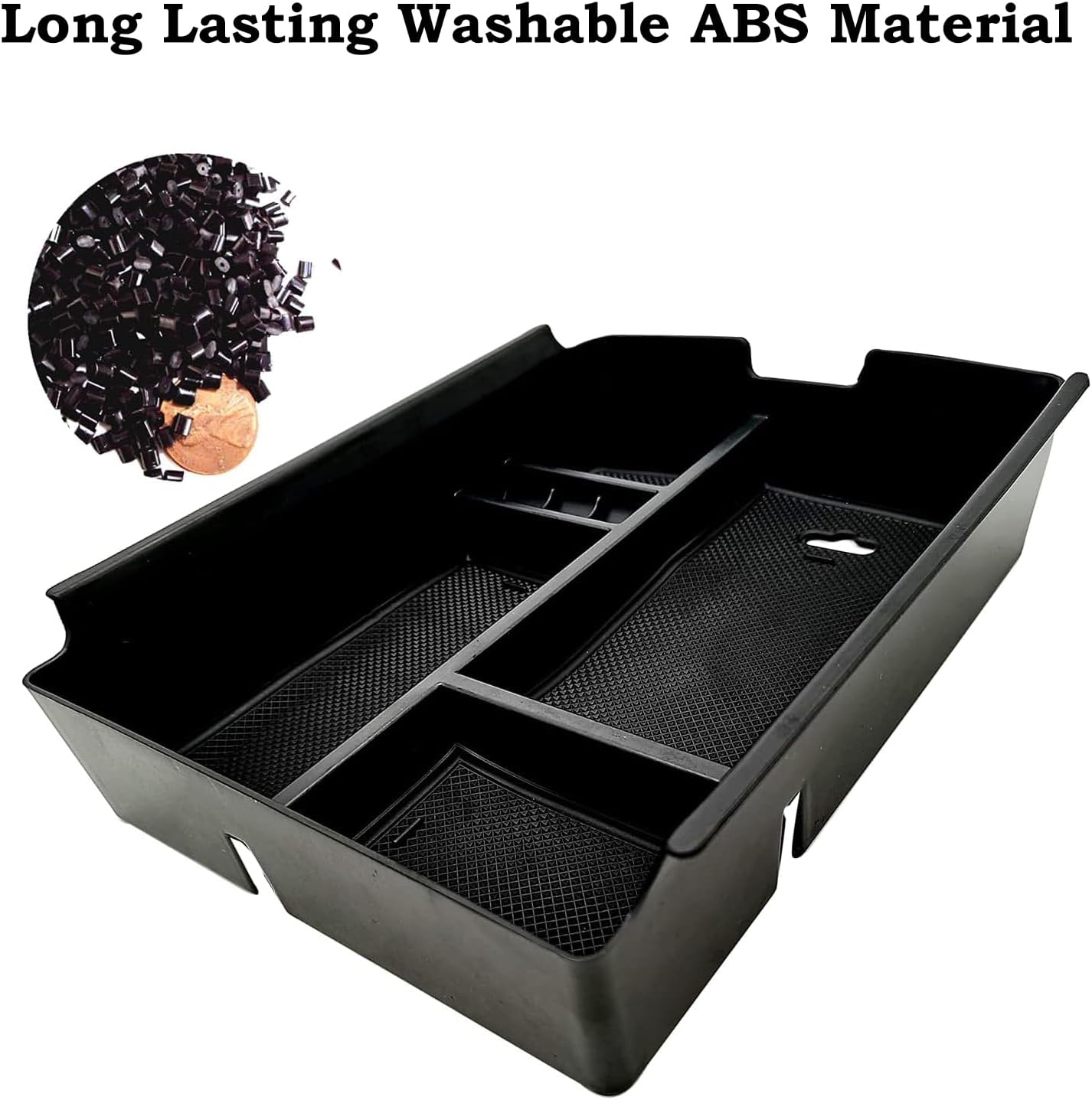 Center Console Organizer fit for VW Atlas and Cross Sport 2018 2019 2020 2021 2022 2023 Interior Storage Box Accessories (Not fit for 2024) (Console Organizer)