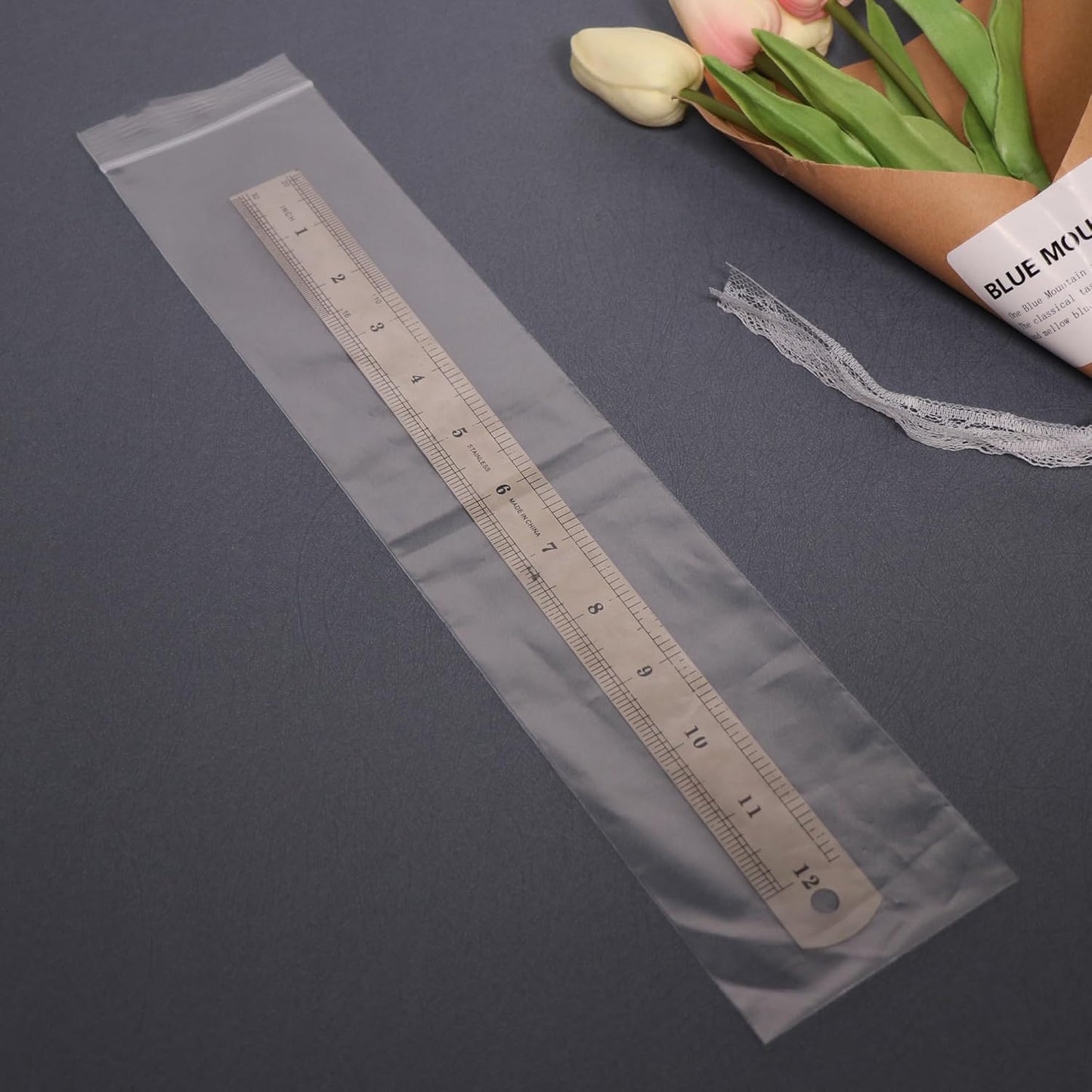 iMailer - 3" x 14" 500 Pack- 2 Mil Resealable Zip Bags- Small Clear Plastic Bags for Storage, Organizing, Crafts, Snacks, Jewelry, Hardware