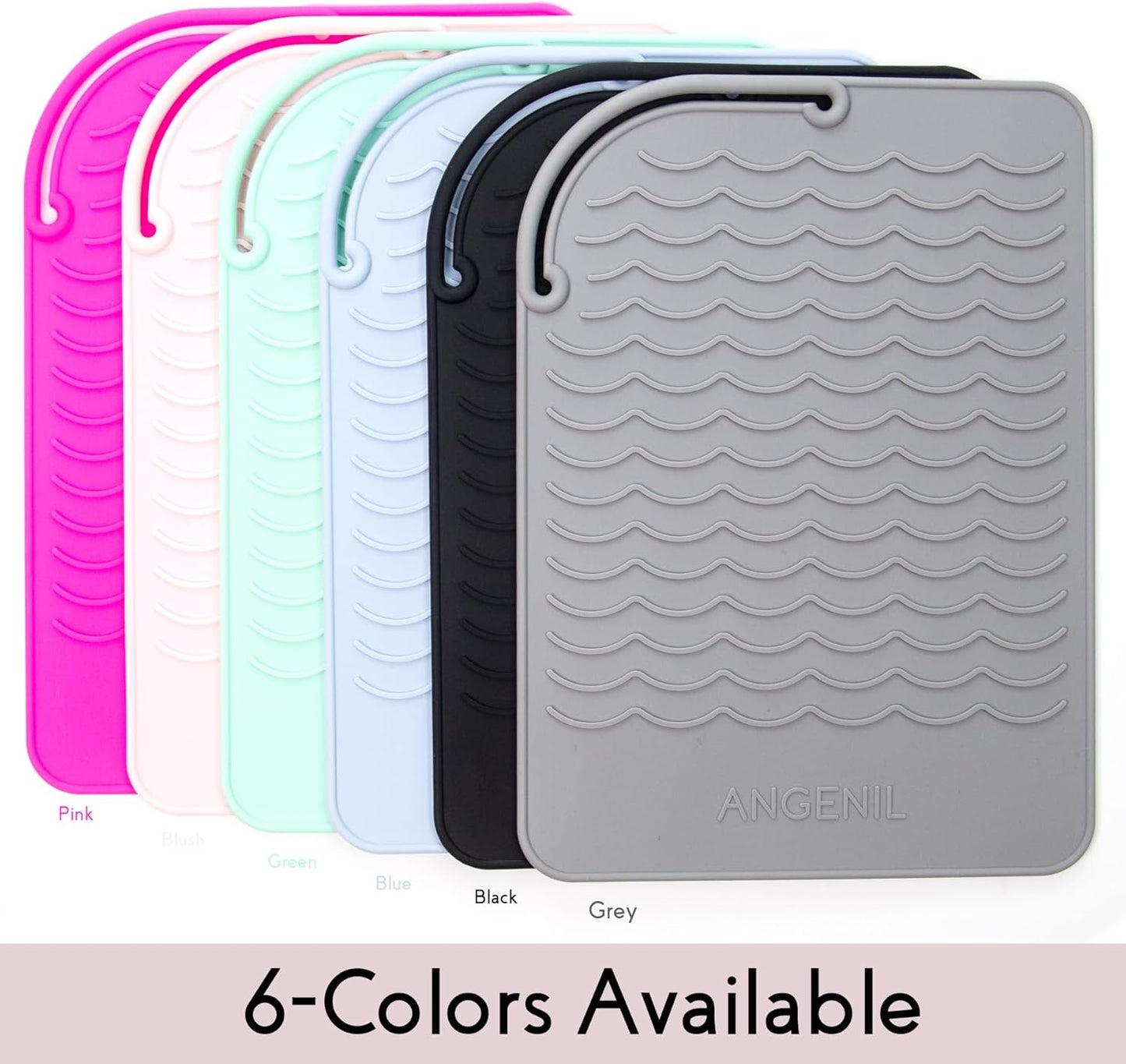 ANGENIL Flat Iron Silicone Mat and Travel Case for Hair Tools - Heat Resistant Mat, Straightener Pad, and Curling Iron Sleeve (9" x 6.5")