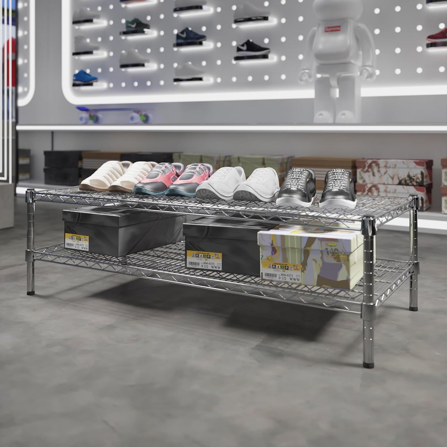 21" Deep x 48" Wide x 14" Height Wire Shelving Kit | 2-Tier | NSF Commercial Storage Rack Unit