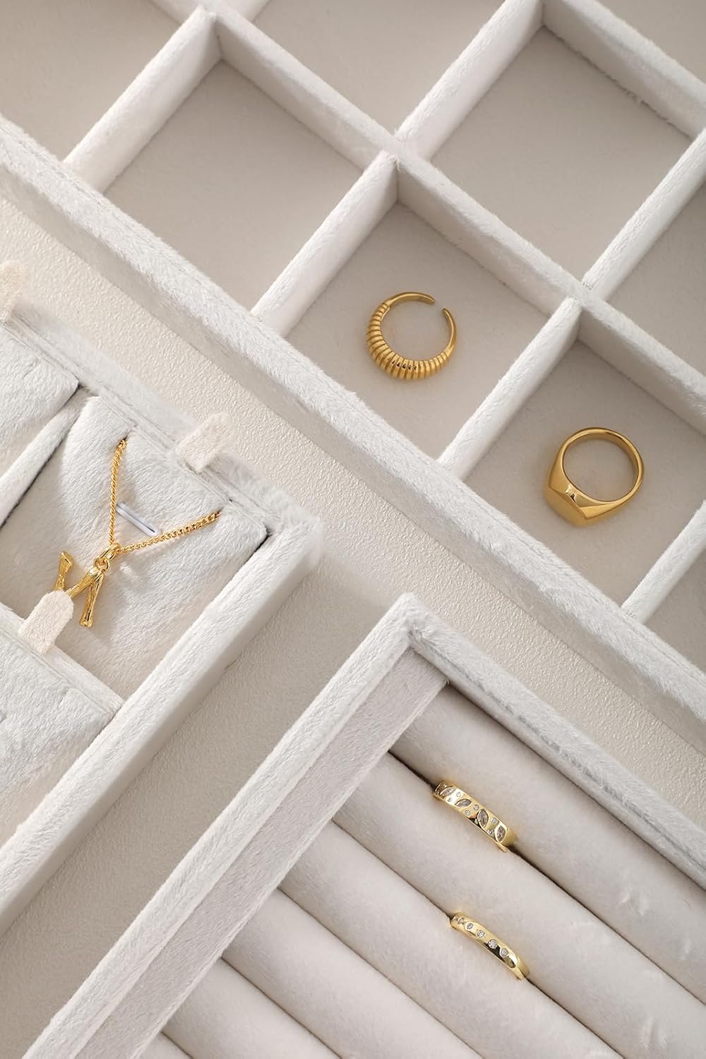 Jewelry Organizer Tray, Velvet Bracelet Display, Premium Jewelry Tray, Luxury Bangle Organizer,White Watch Tray