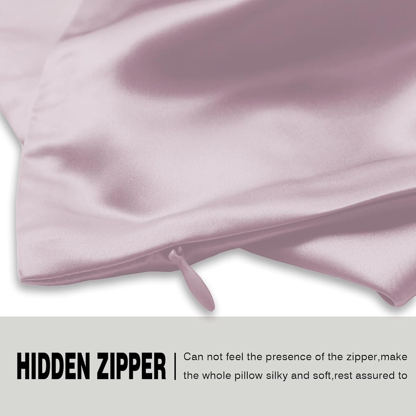 Silk Pillow Cases 2 Pack Soft Breathable and Sliky Queen Size Pillow Cases Set of 2,Natural Mulberry Satin Silk Pillowcase with Hidden Zipper for Hair and Skin (Lavender,20"X 30",2pcs)