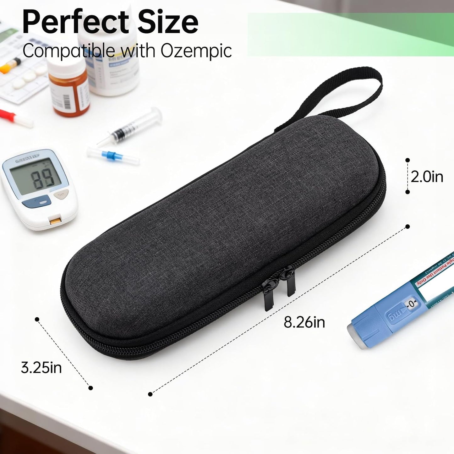 Cooler Travel Case Compatible with Ozempic Pen, Travel Cooler with Reusable Ice Pack, Insulated Cooling Bag, Storage Pen and Other Supplies, Ideal for Trip and Daily Life