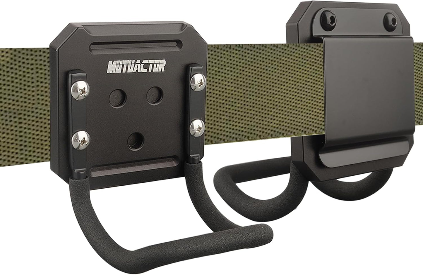 MUTUACTOR Hammer Holder Belt Clip,Non-Slip Tough Tool Clip Drill Holder for Tool Belt,Quickly Access Tool Belt Clip Hammer Holster for Power Drill Drivers Heavy Duty Hatchet Hammers Mallets (1 Set)