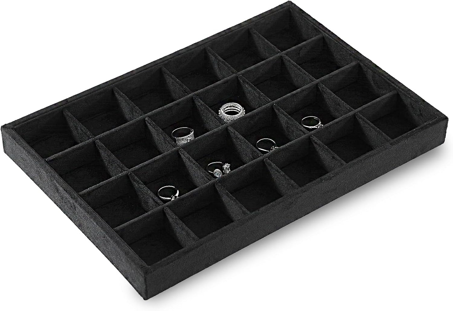 Earring Storage Organizer, Velvet Drawer Jewelry Organizer,Premium Earring Jewelry Box,Luxury Rock Storage,Black Jewelry Tray