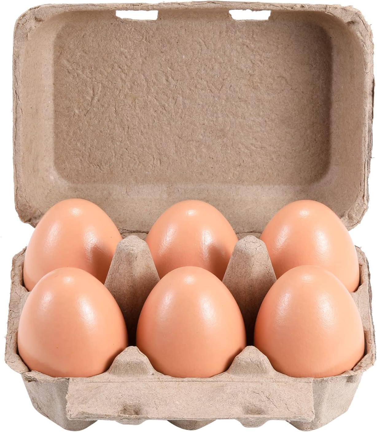 Half Dozen Egg Cartons 300 Pack, Blank Natural Pulp Box 6 Count for Chicken Eggs Reusable, Storage Tray Strong for Holds Up to Six 6 Egg Cardboard Paper Holder Container for Refrigerator