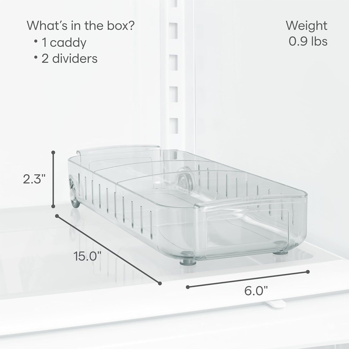 YouCopia RollOut Fridge Caddy, 6" Wide