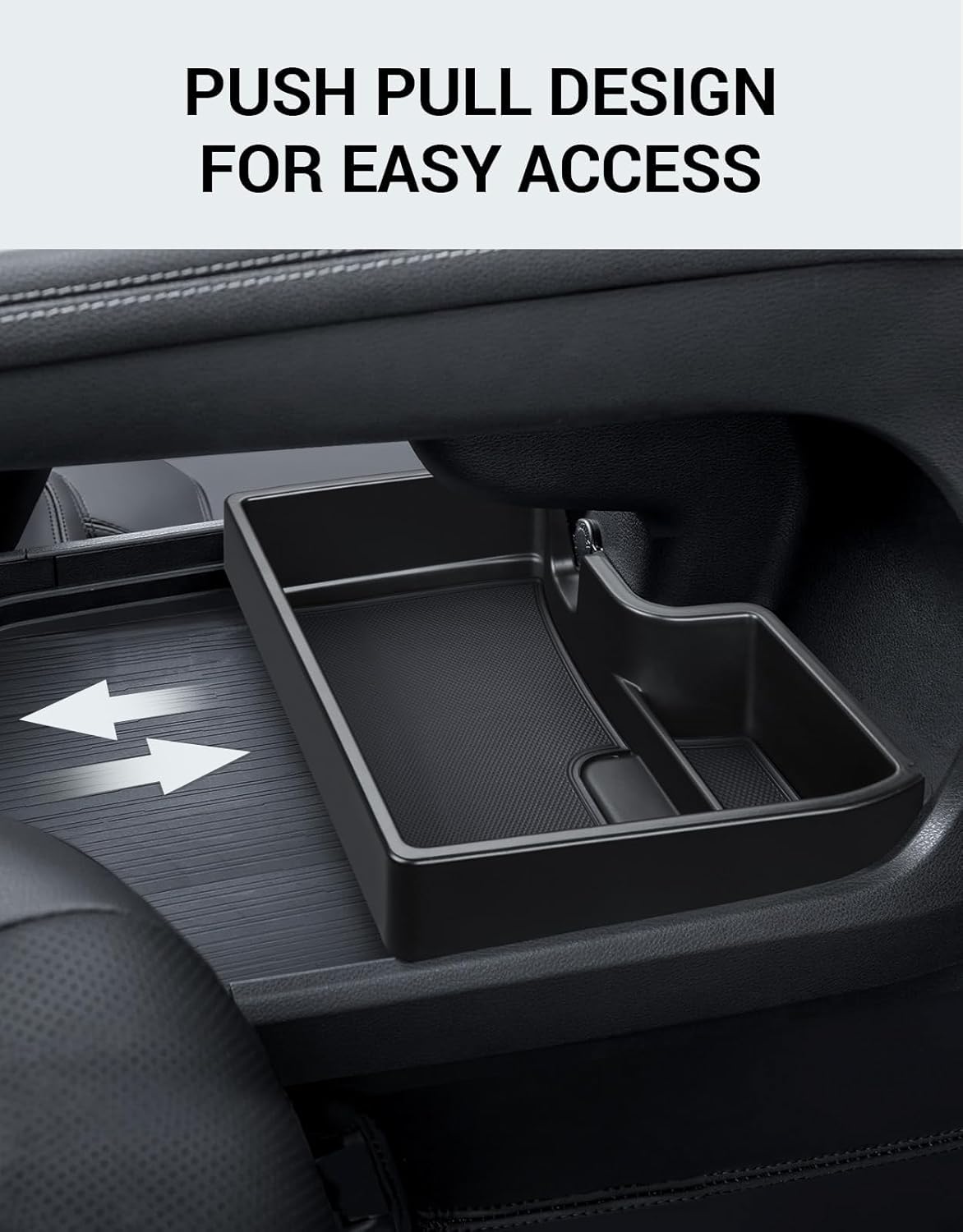 Ecarzo Console Bottom Organizer Compatible with 2021-2026 Toyota Sienna Accessories, Lower Center Console Tray Storage Box with Multiple Compartments
