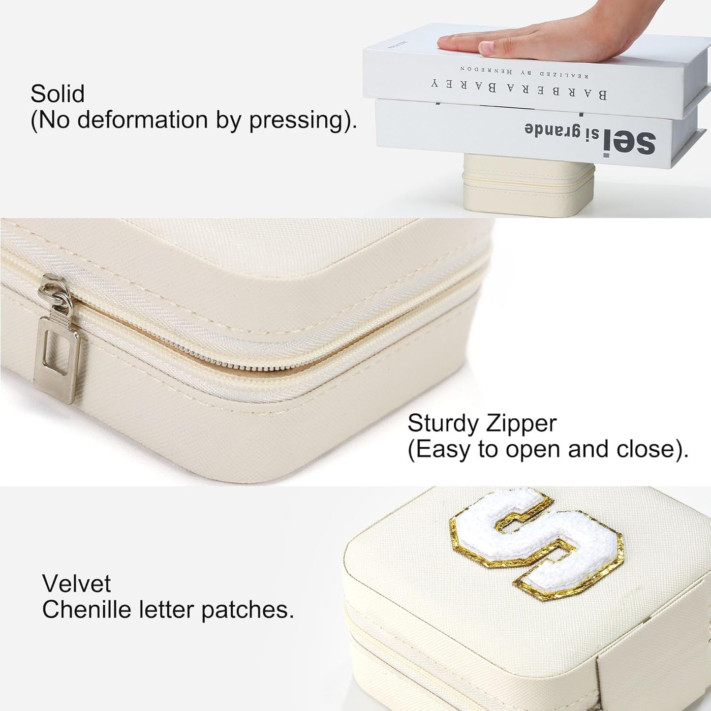 Parima Travel Jewelry Organizer for Women | Necklace, Earring, Ring Organizer | White Travel Gifts for Women - Letter Y
