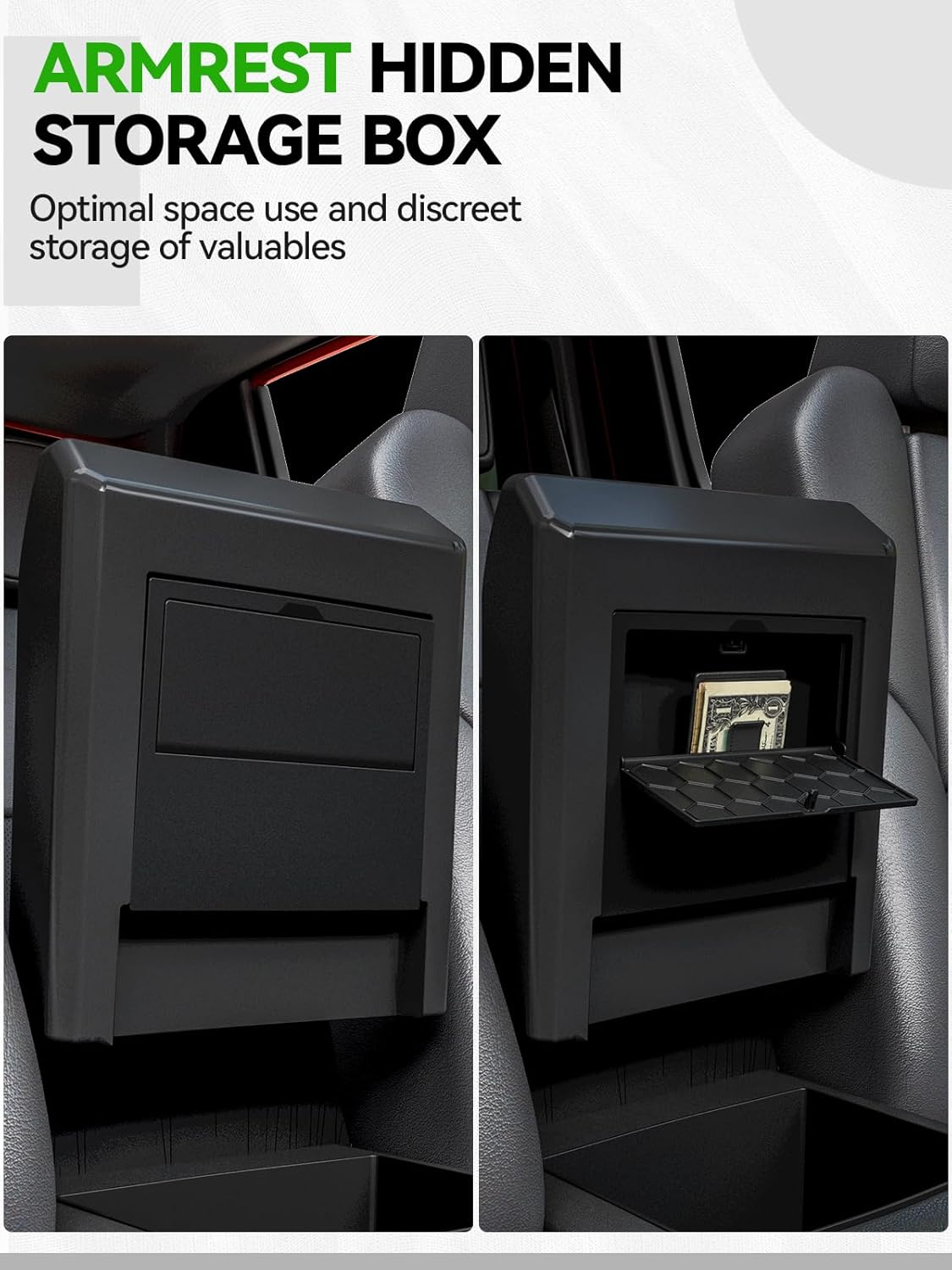 6PCS Center Console Organizer Tray for 2024 2025 Toyota Tacoma Accessories, Armrest Hidden Storage Box, Rear and Console Cup Holder Glove and Armrest Storage Box with Insert Divider for Toyota Tacoma