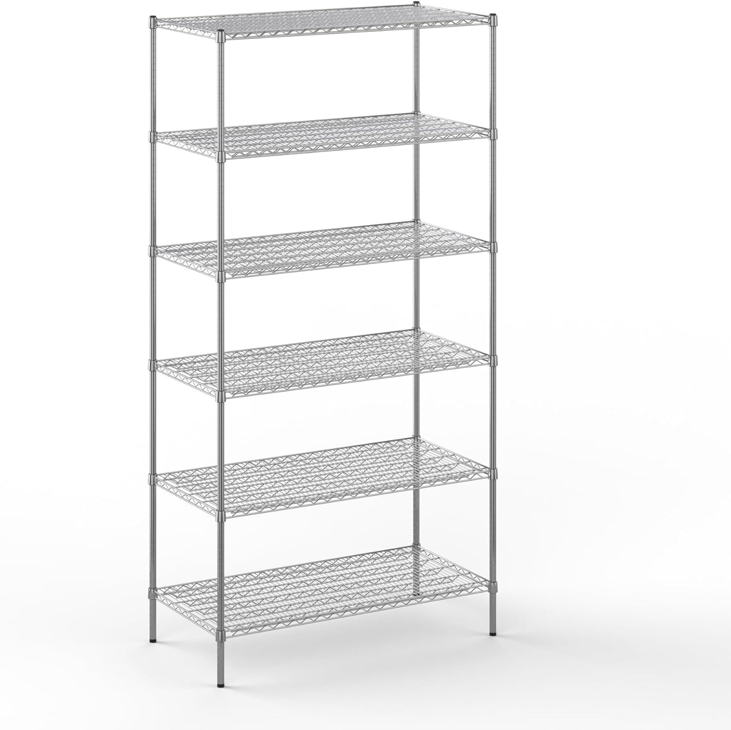 24" Deep x 48" Wide x 96" Height Wire Shelving Kit | 6-Tier | NSF Commercial Storage Rack Unit