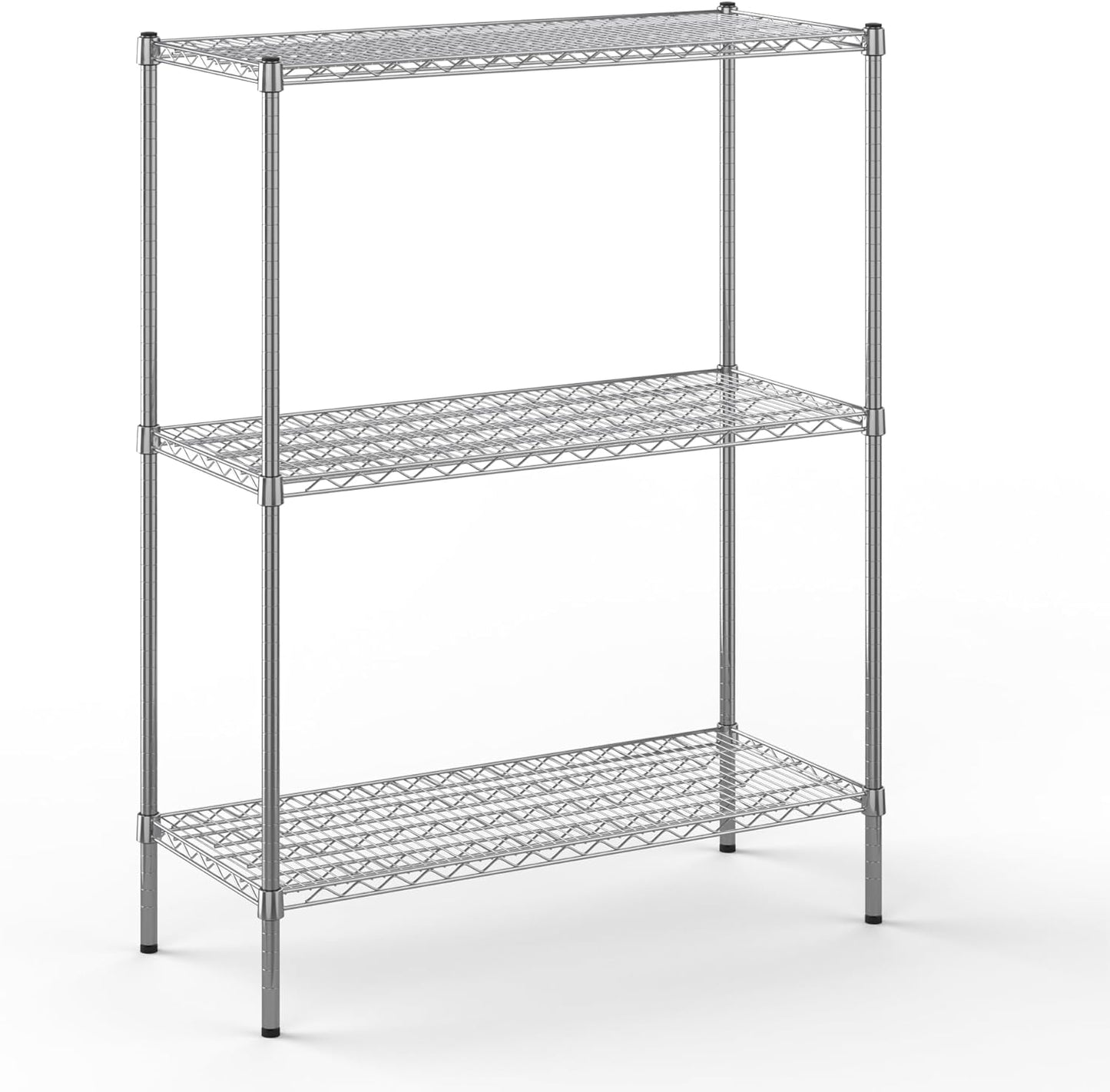 18" Deep x 42" Wide x 54" Height Wire Shelving Kit | 3-Tier | NSF Commercial Storage Rack Unit