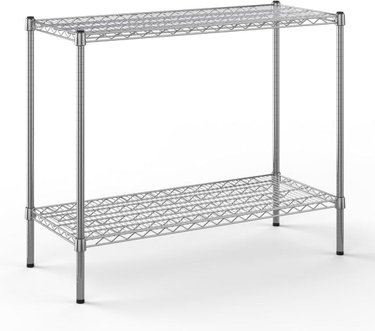 18" Deep x 42" Wide x 34" Height Wire Shelving Kit | 2-Tier | NSF Commercial Storage Rack Unit