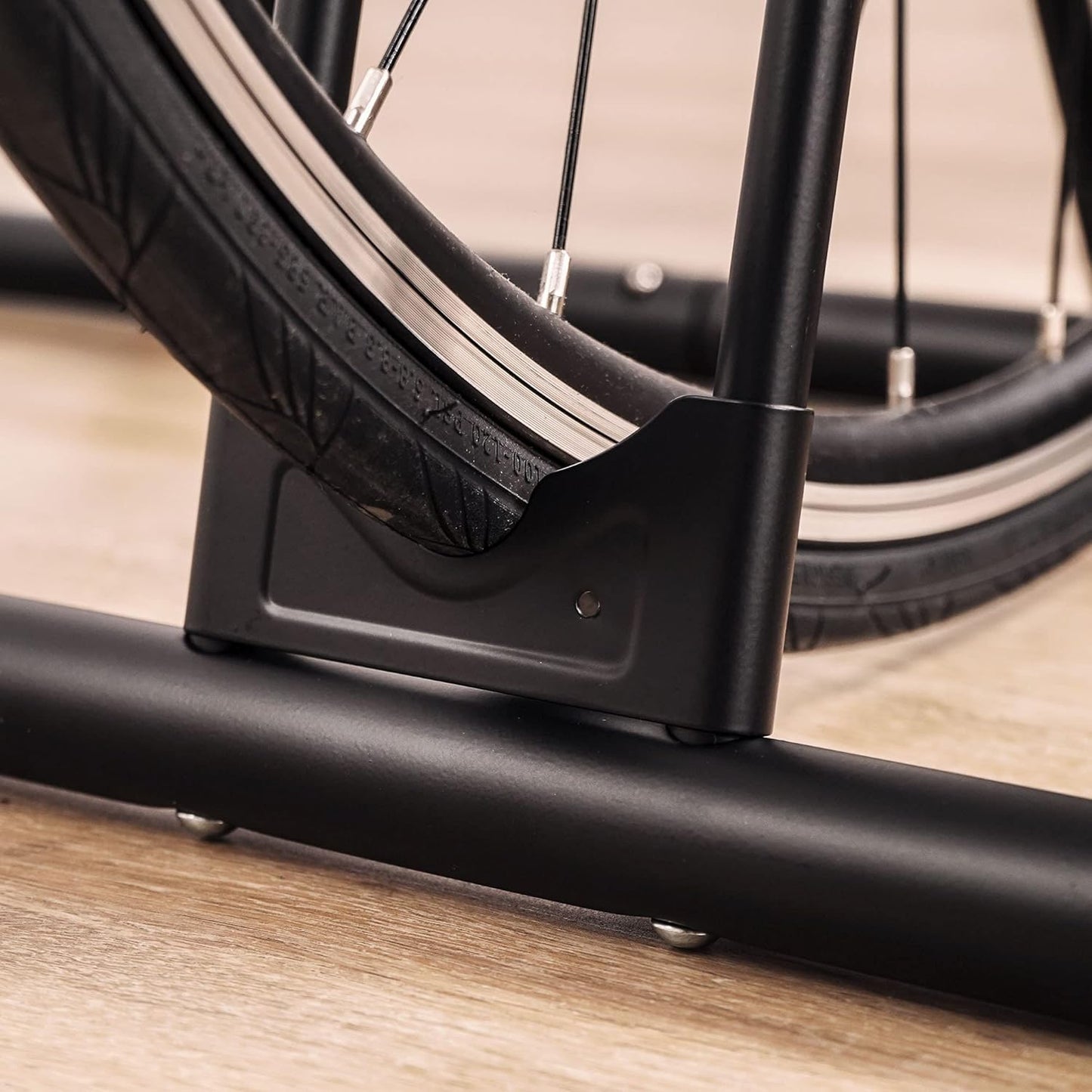 CyclingDeal Bicycle Floor Parking Rack Stand - for Mountain MTB Road Bike - Indoor Home Garage Storage - Classic 4 Bikes