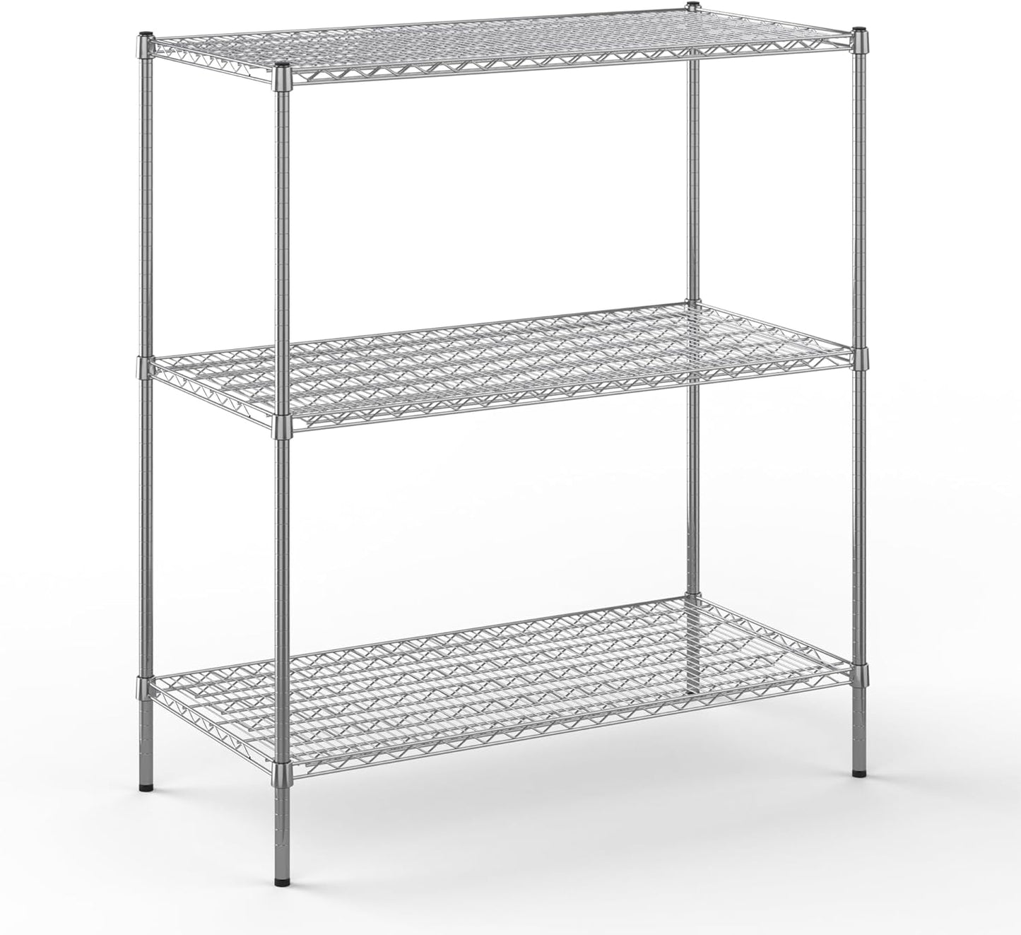 24" Deep x 48" Wide x 54" Height Wire Shelving Kit | 3-Tier | NSF Commercial Storage Rack Unit