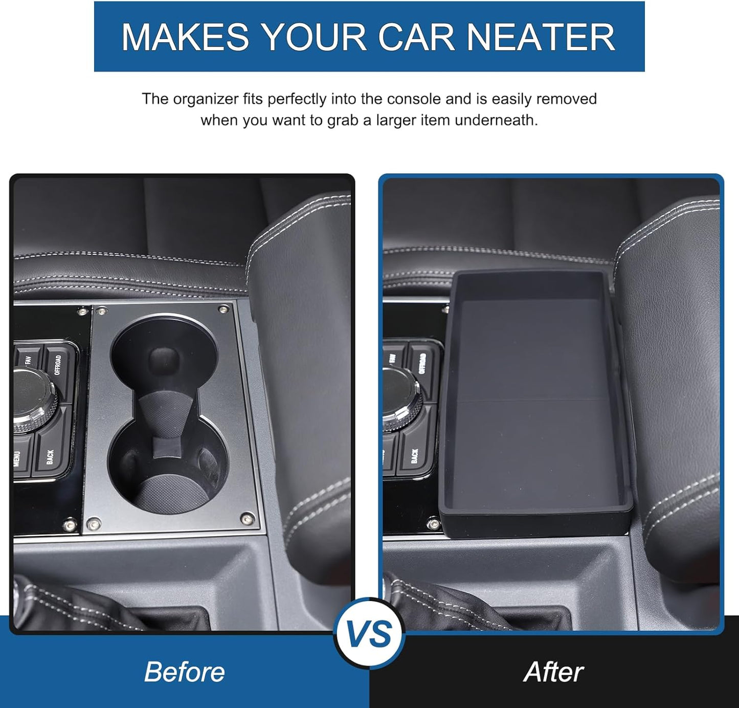 Center Console Organizer Compatible with INEOS Grenadier 2020-2024, Armrest Box Front Storage Box ABS Material Insert Tray Accessories
