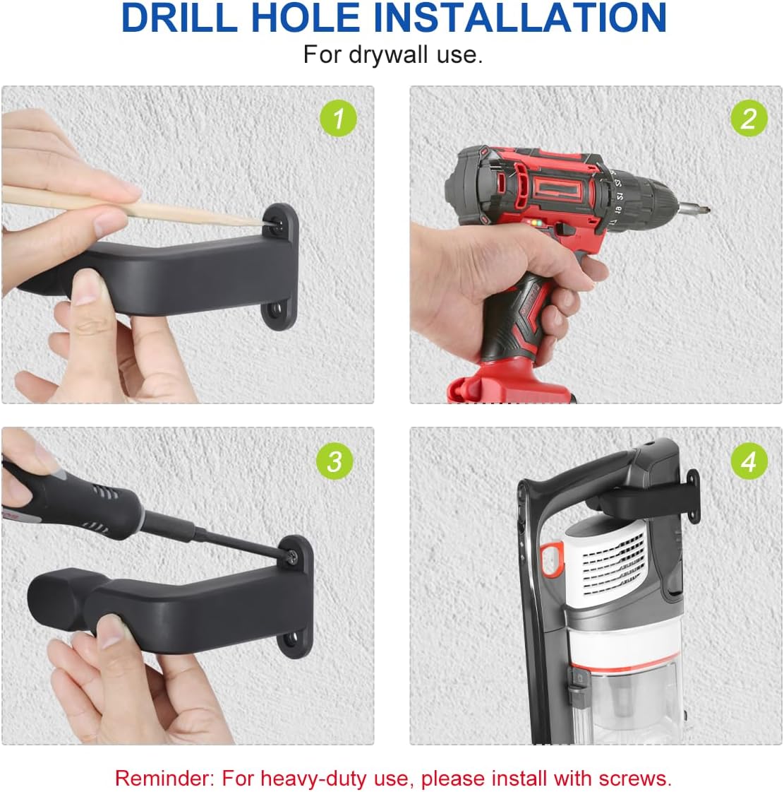 LANMU Wall Mount Holder Compatible with Shark IX141 IZ377H IZ376H IZ462H IZ163H IZ363HT IZ682H Pet Cordless Stick Vacuum, Handheld Vac CH951 and V10 V11 V12 V15 Vacuum Cleaner