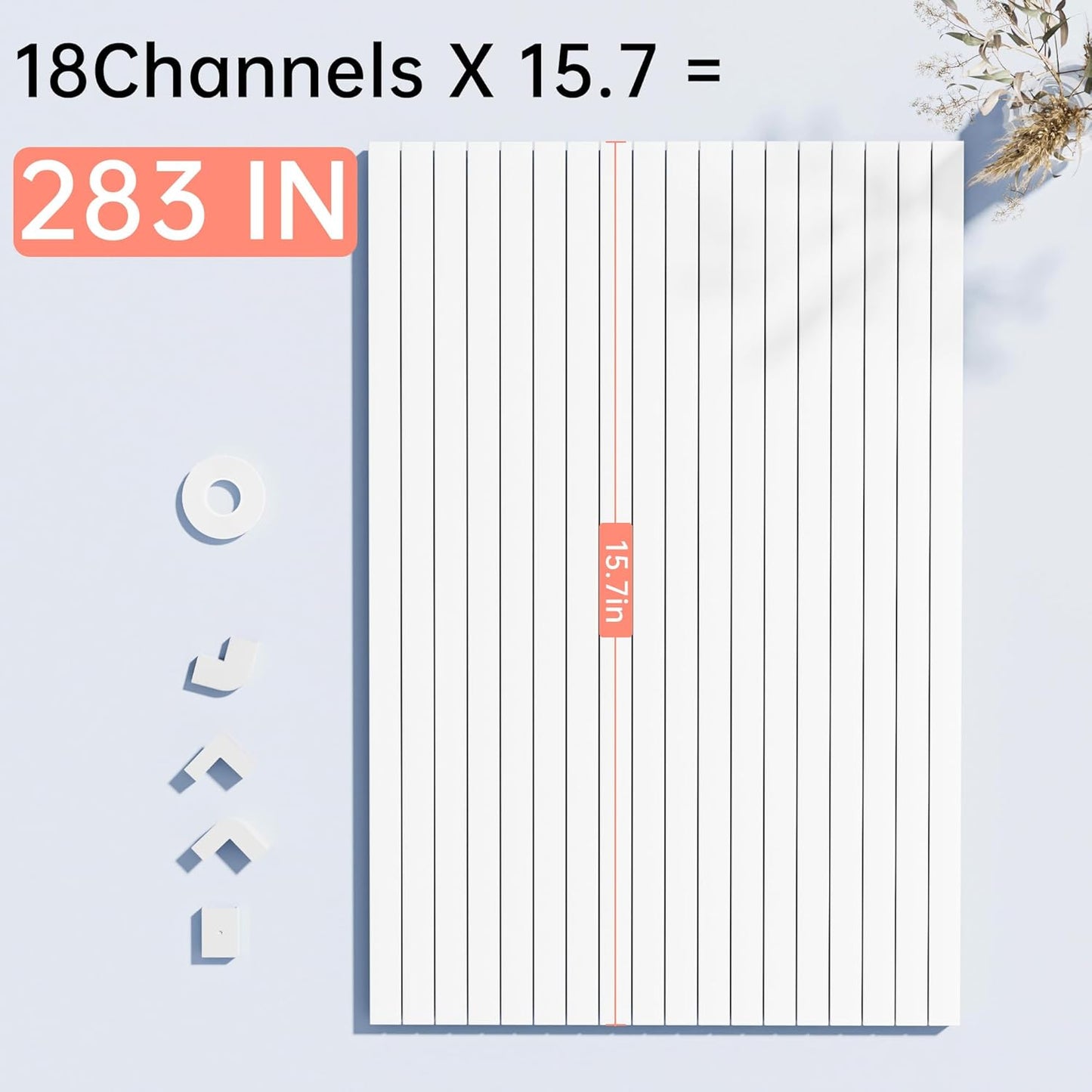Yecaye PVC Wire Covers for Cords on Wall, One-Cord Cable Concealer Kit, Paintable Cable Raceway Management, Cord Hider, Max for 2 Small Cords for Home Office, W0.59in H0.4in