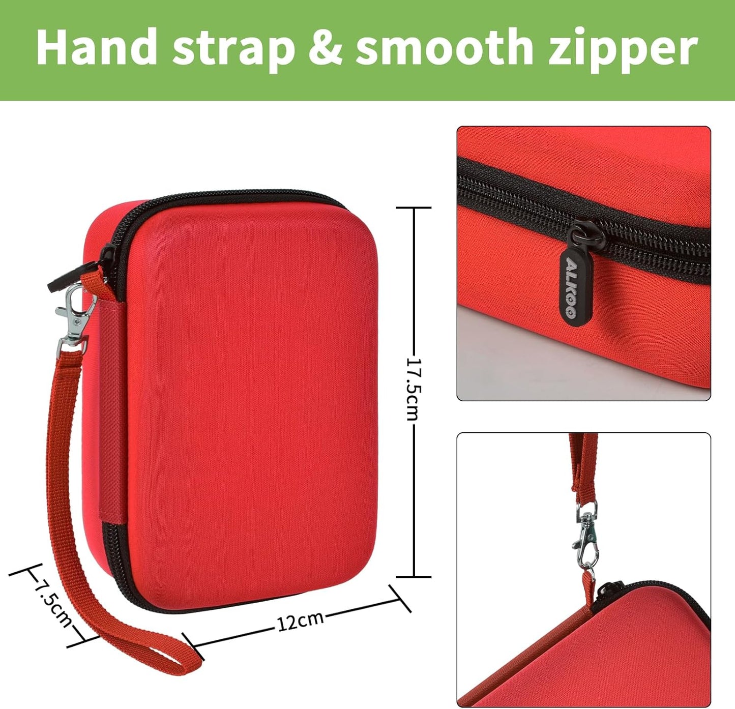USB Flash Drive Case, SD Card/Memory Stick Pouch for SanDisk, for Samsung, for Netac, for Maspen/for SamData Thumb Drives, Hard Shell Protective Storage Organizer with Sponge- Box Only- Red