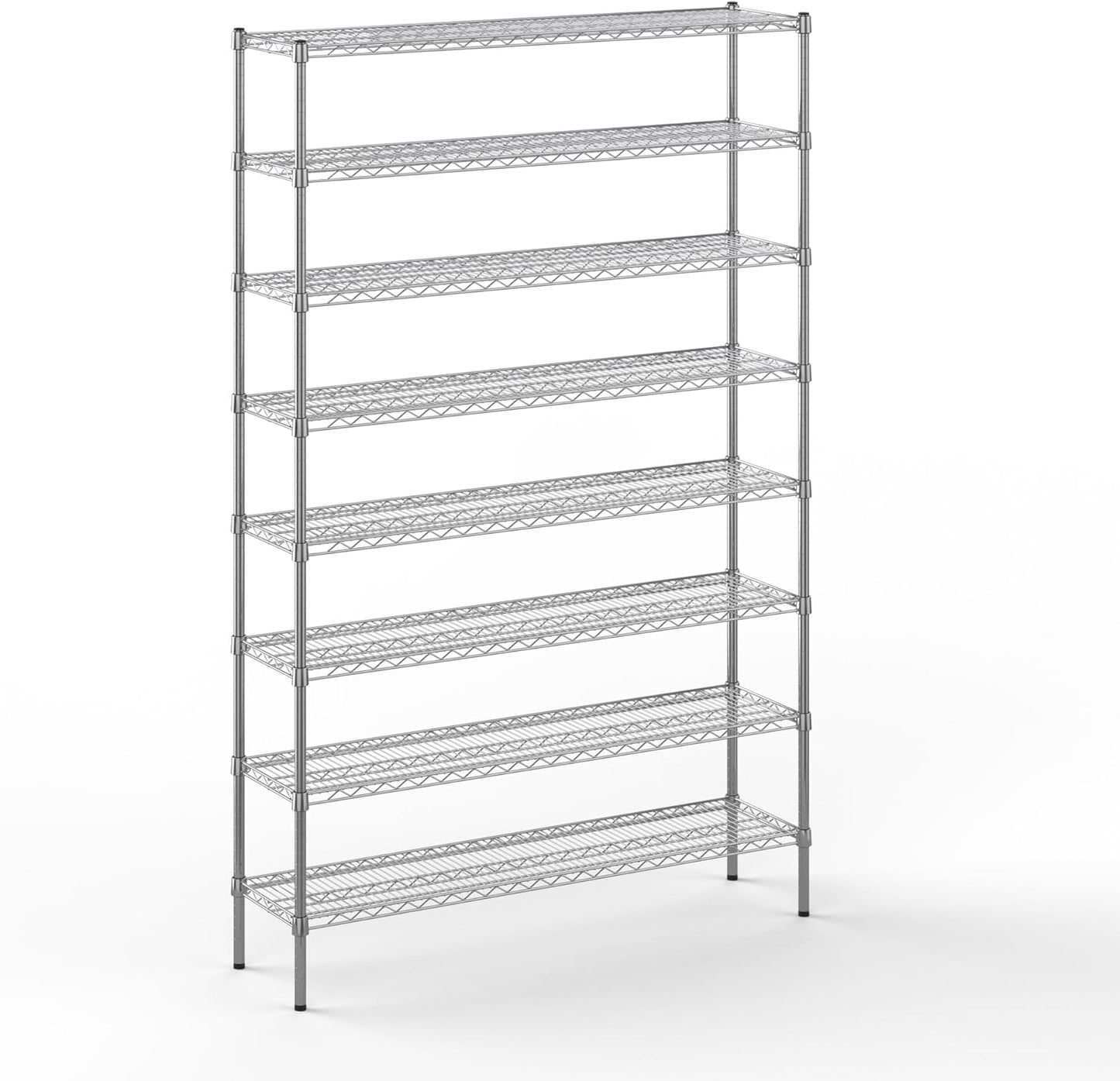 14" Deep x 54" Wide x 86" Height Wire Shelving Kit | 8-Tier | NSF Commercial Storage Rack Unit