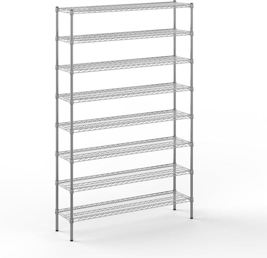 14" Deep x 54" Wide x 86" Height Wire Shelving Kit | 8-Tier | NSF Commercial Storage Rack Unit