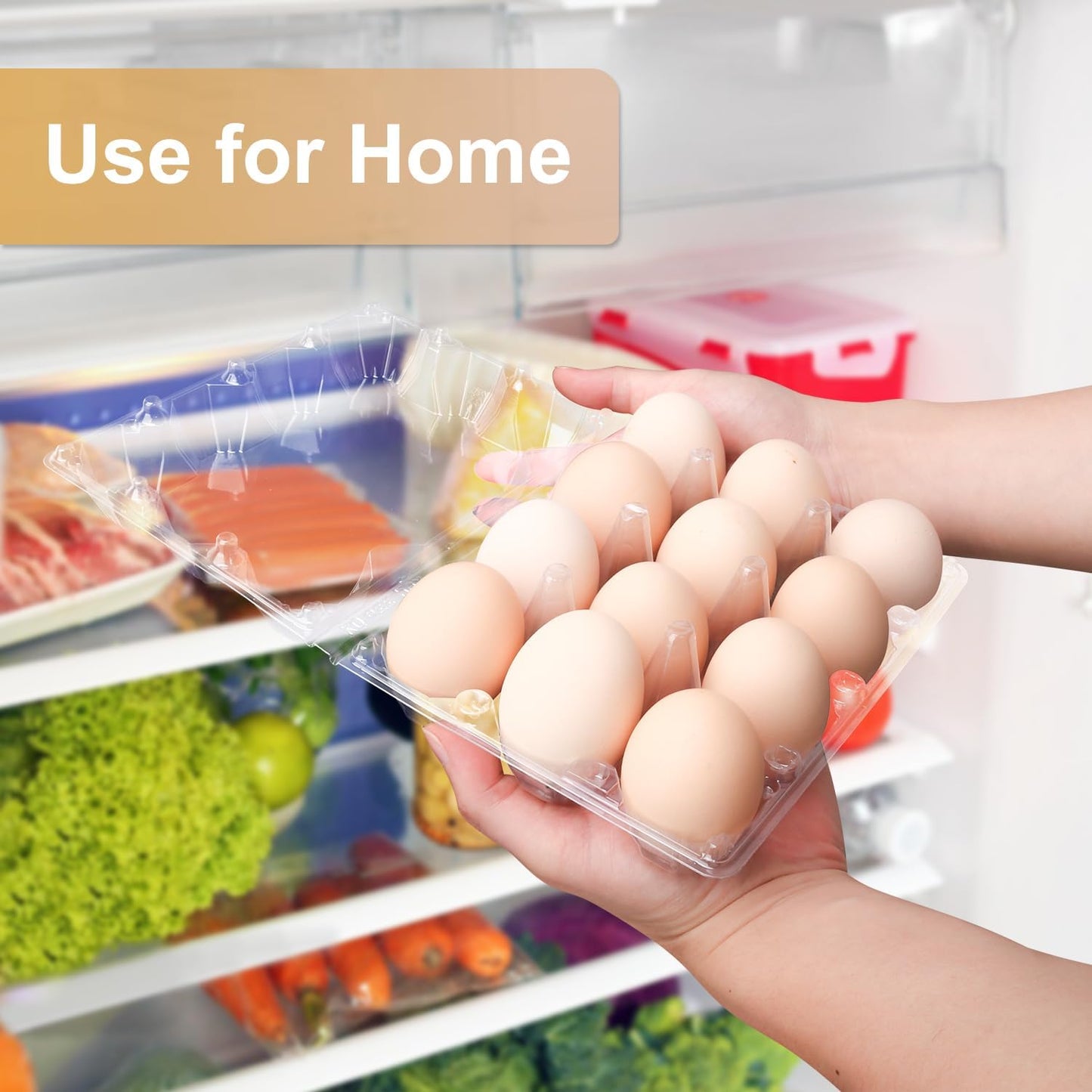 150 Pack Bulk Egg Cartons, Clear Plastic Chicken Egg Holders, Egg Tray Carton Holder for Home & Kitchen, Farm & Market Use, An Eco-Friendly Egg Storage Solution, 12 Grids